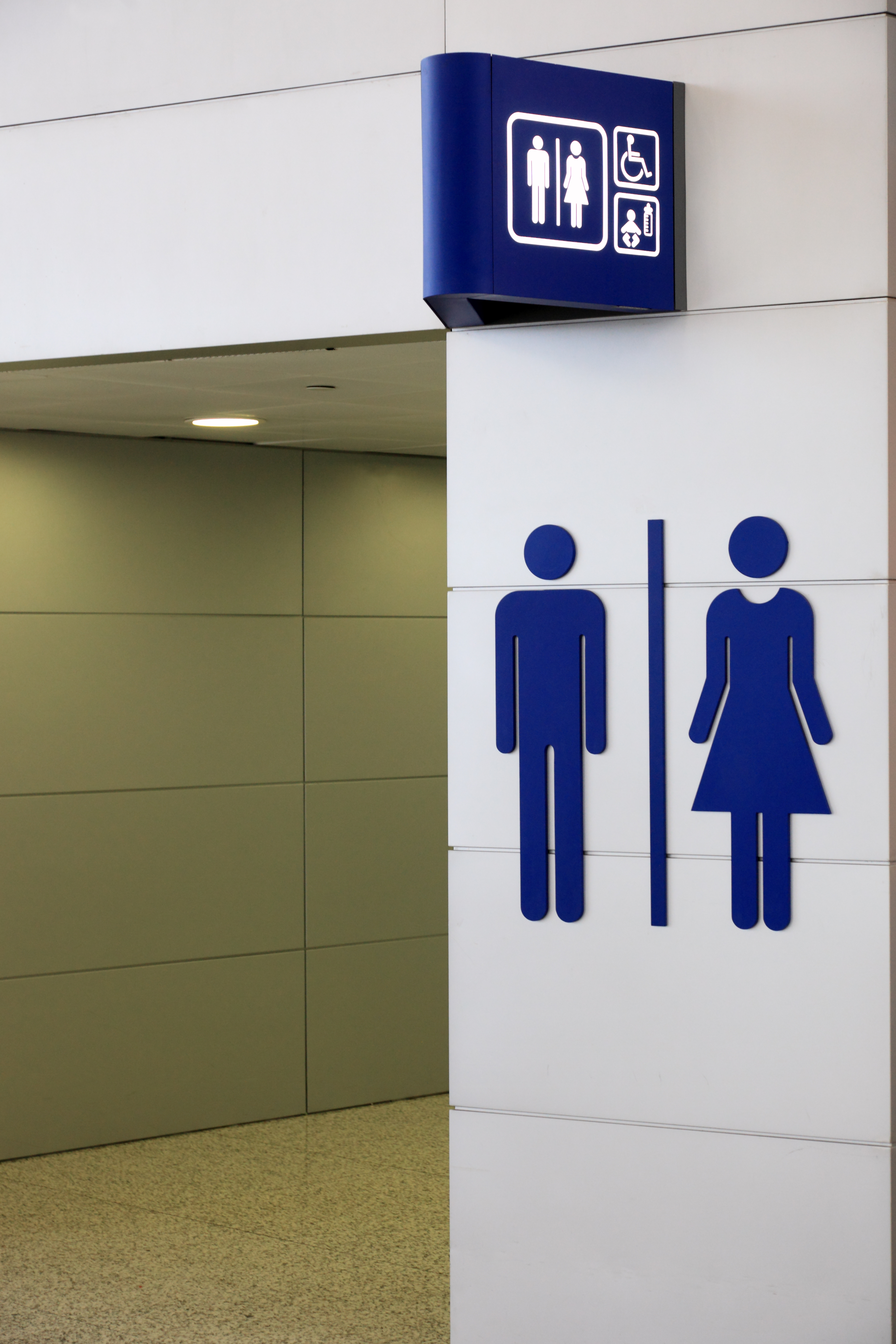 Universal sign for restroom