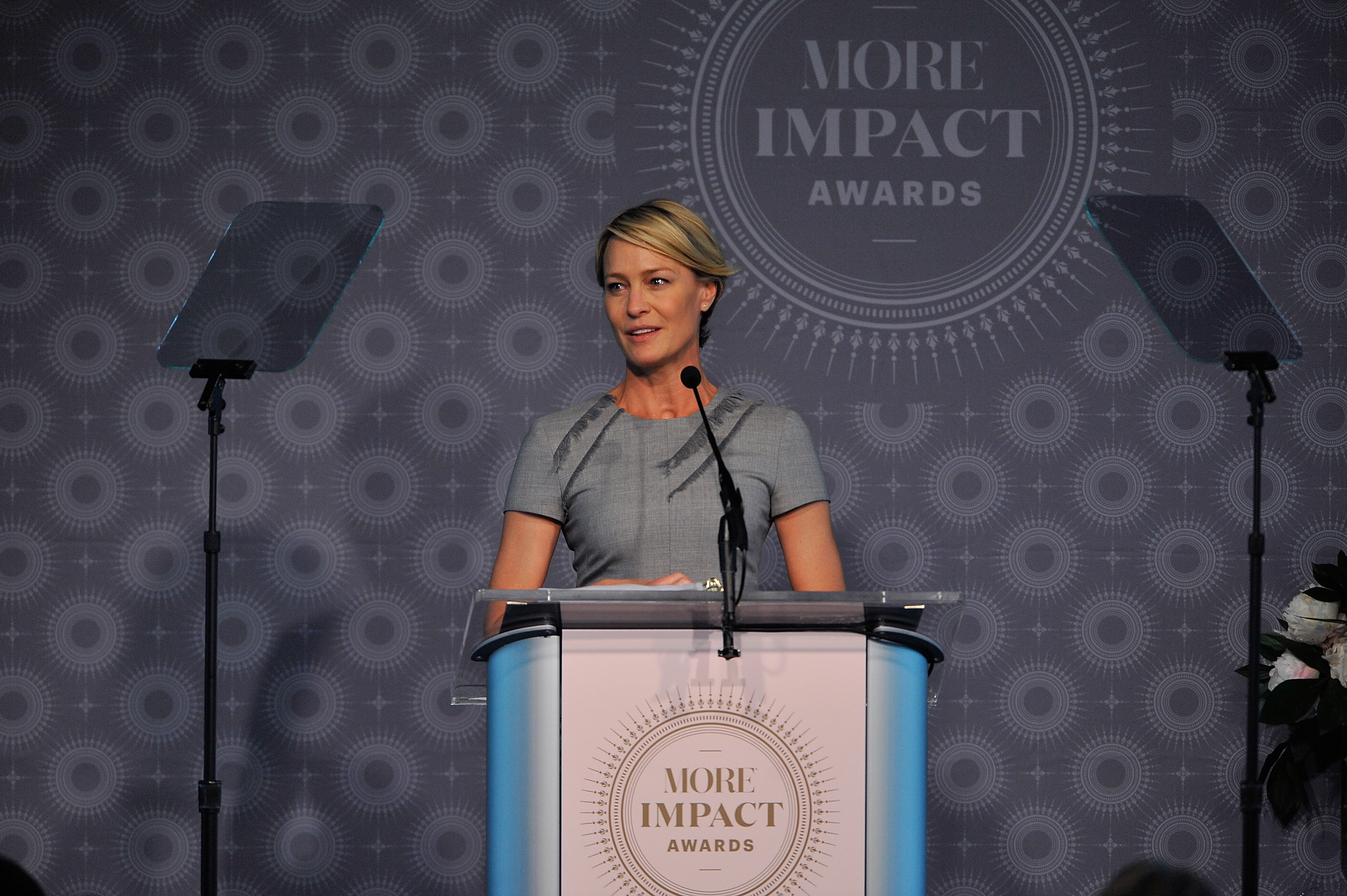 Robin Wright speaks at the 2015 MORE Impact Awards Luncheon at The Newseum on June 29, 2015 in Washington, DC. (Larry French&mdash;Getty Images)