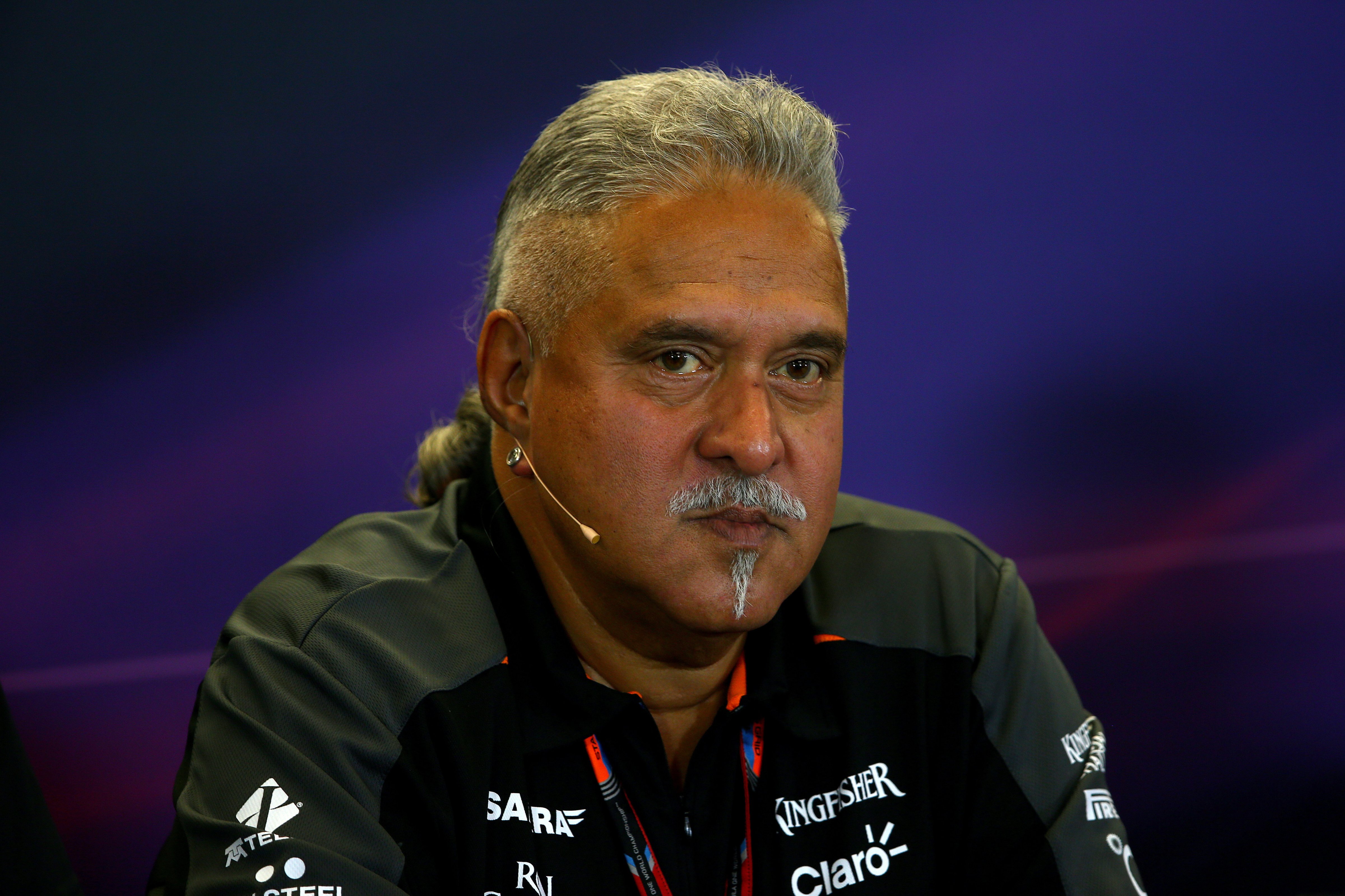 Vijay Mallya attends a press conference after practice for the U.S. Formula 1 Grand Prix at Circuit of the Americas on Oct. 23, 2015, in Austin (Mark Thompson—Getty Images)