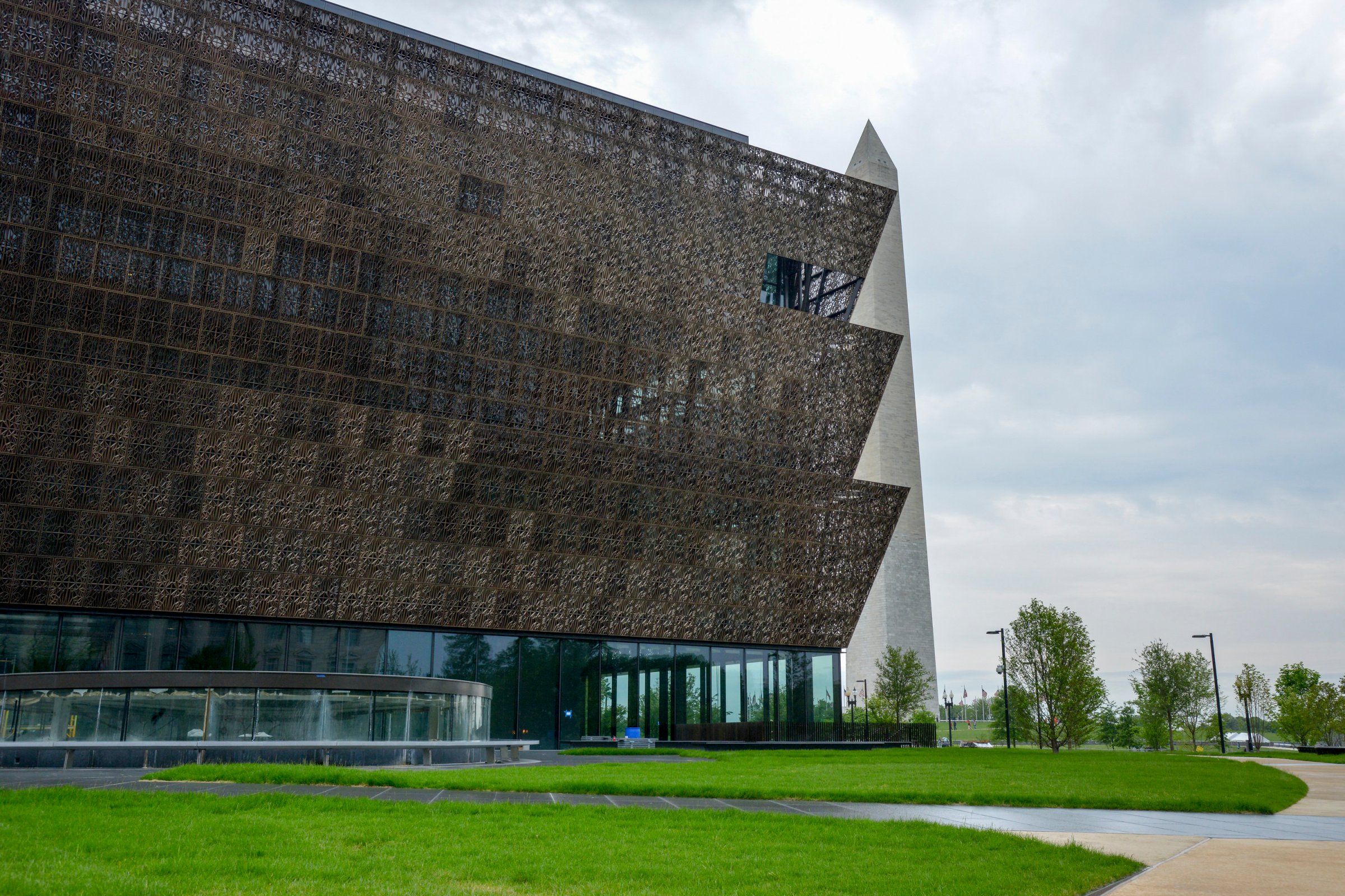 The Smithsonian National Museum of African American History and Culture sits near the Washington Monument on Tuesday, May 10, 2016, in Washington, DC. The Museum will open to the public September 24 of this year, 2016.