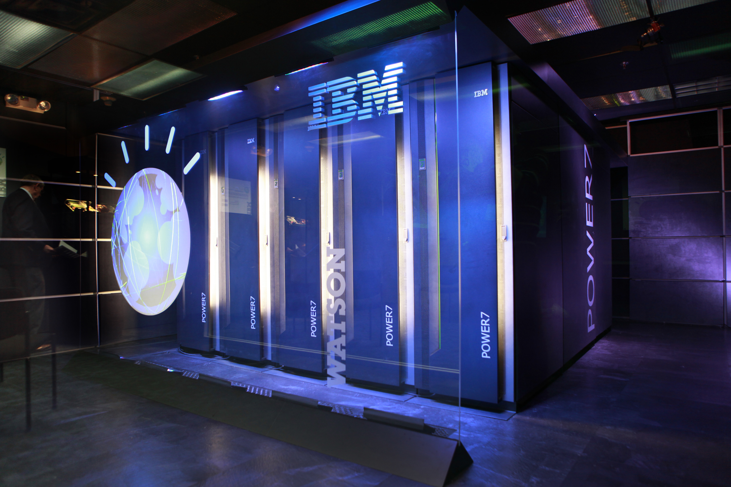 IBM's Watson computer before its 2011 <em>Jeopardy!</em> appearance. (Carolyn Cole&mdash;LA Times via Getty Images)