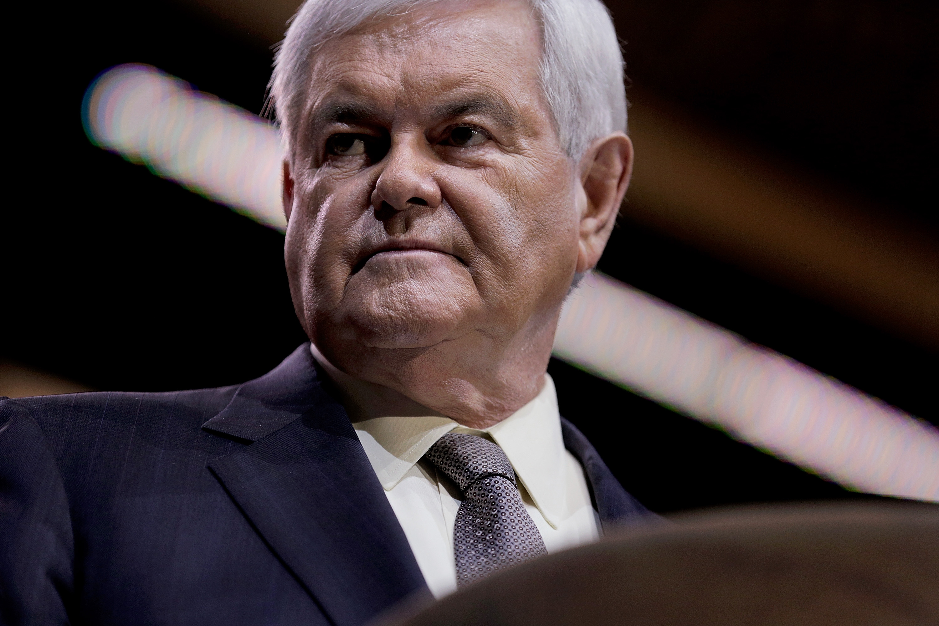 Newt Gingrich, former speaker of the U.S. House of Representatives, speaks during the 41st annual Conservative Political Action Conference at the Gaylord International Hotel and Conference Center in National Harbor, Md., on March 8, 2014.