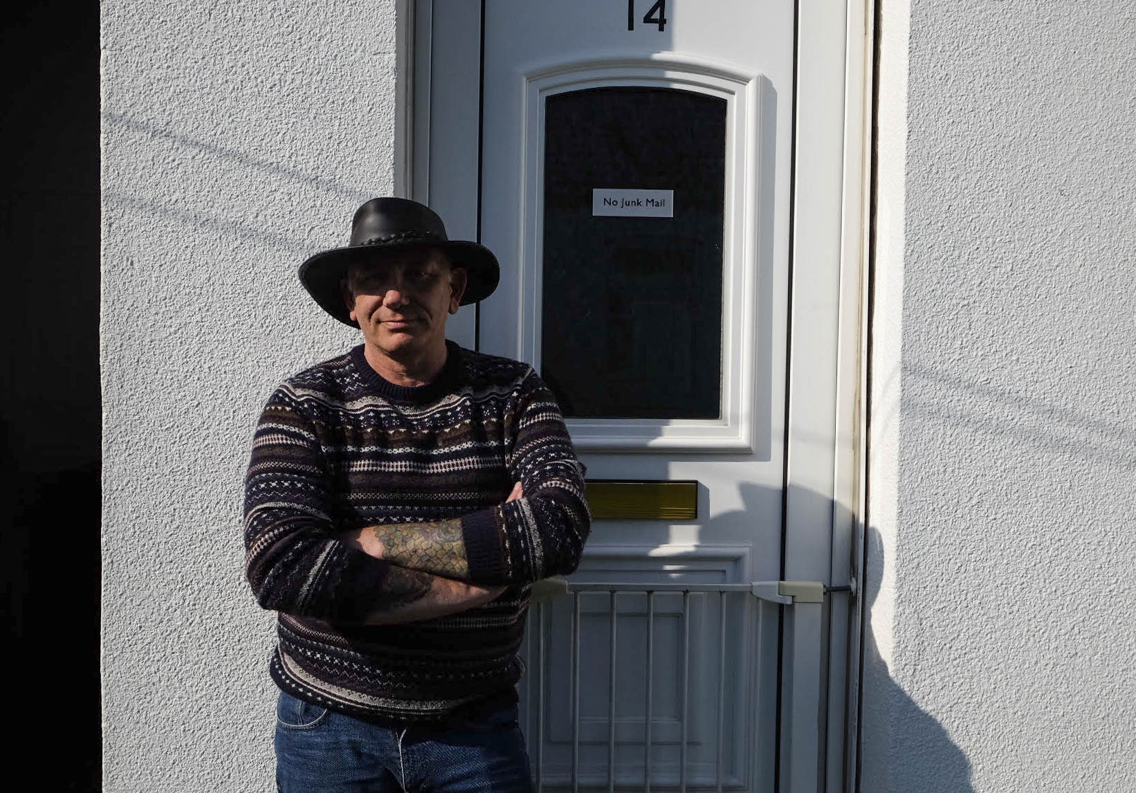 Former fisherman Ray Michalson, 61, stands outside his home in Grimsby, U.K., on May 27, 2016. (Photograph by Tara John)