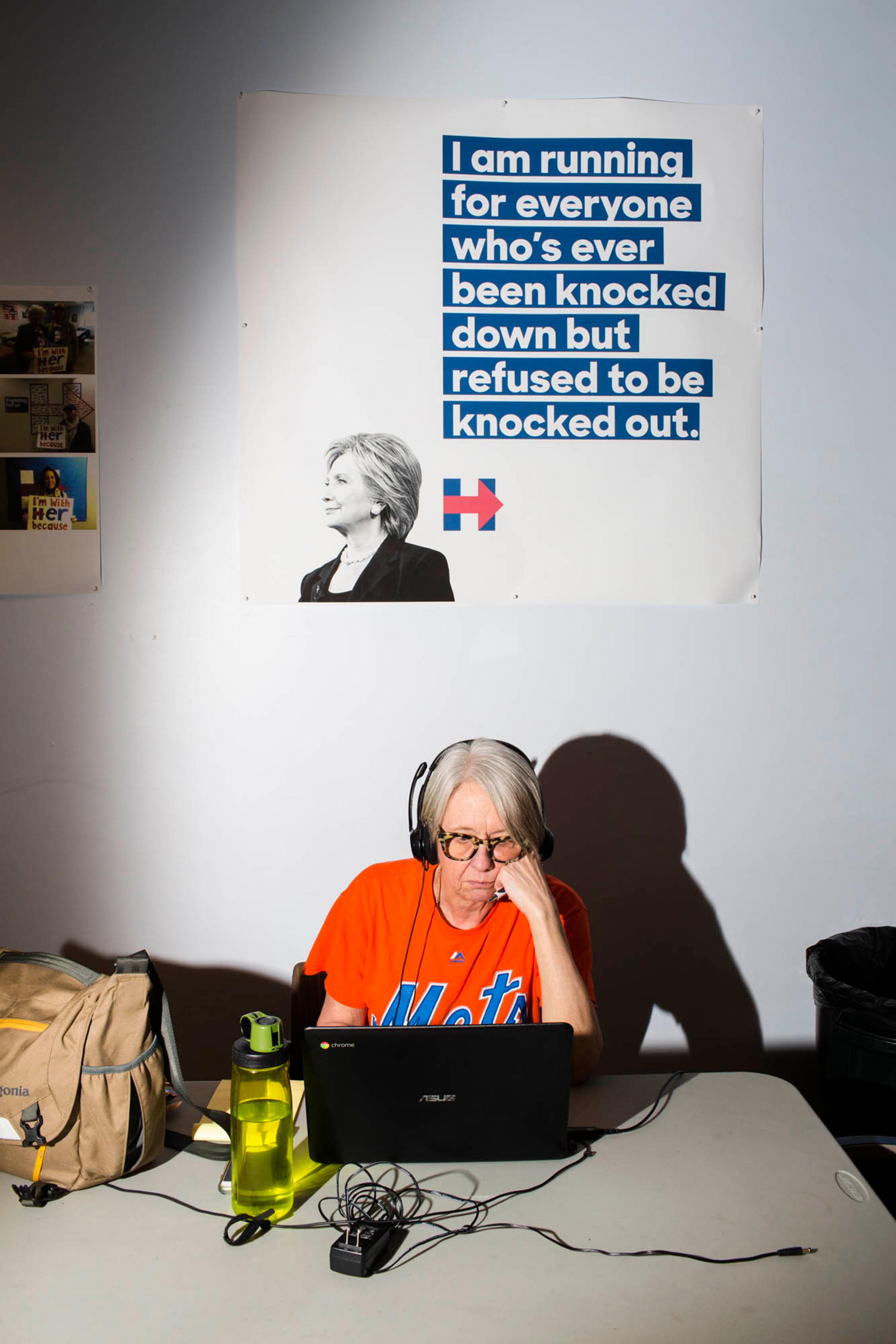 NEW YORK - MAY 24: Scenes from Inside the campaign headquarters of Hillary Clinton on May 24, 2016, in Brooklyn, NY. (Photo by Landon Nordeman)