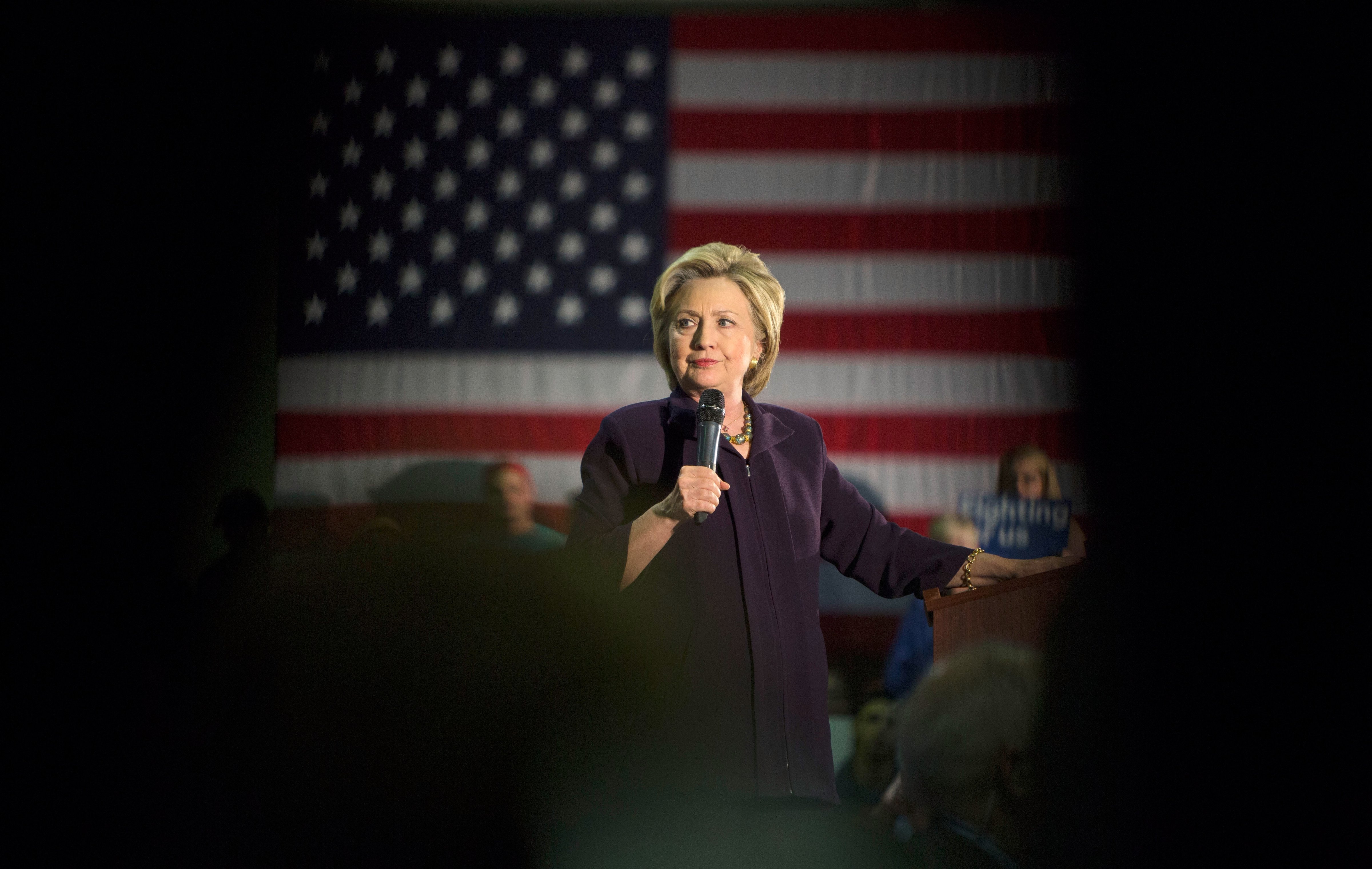 Democratic presidential candidate  Hillary Clinton  speaks at a campaign event at Camden County College on May 11, 2016 in Blackwood, New Jersey.