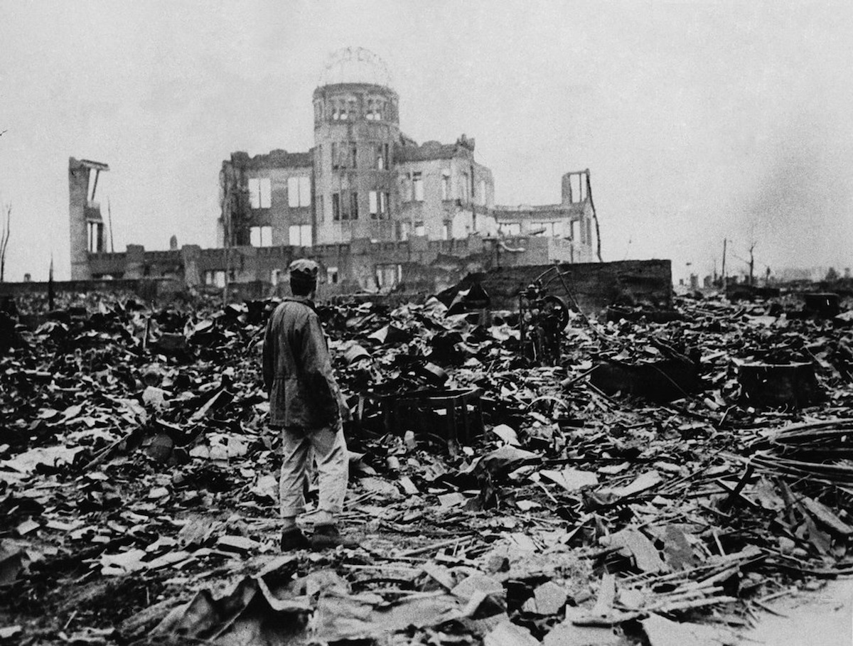 World War II, after the explosion of the atom bomb in August 1945, Hiroshima, Japan. (Universal History Archive / Getty Images)