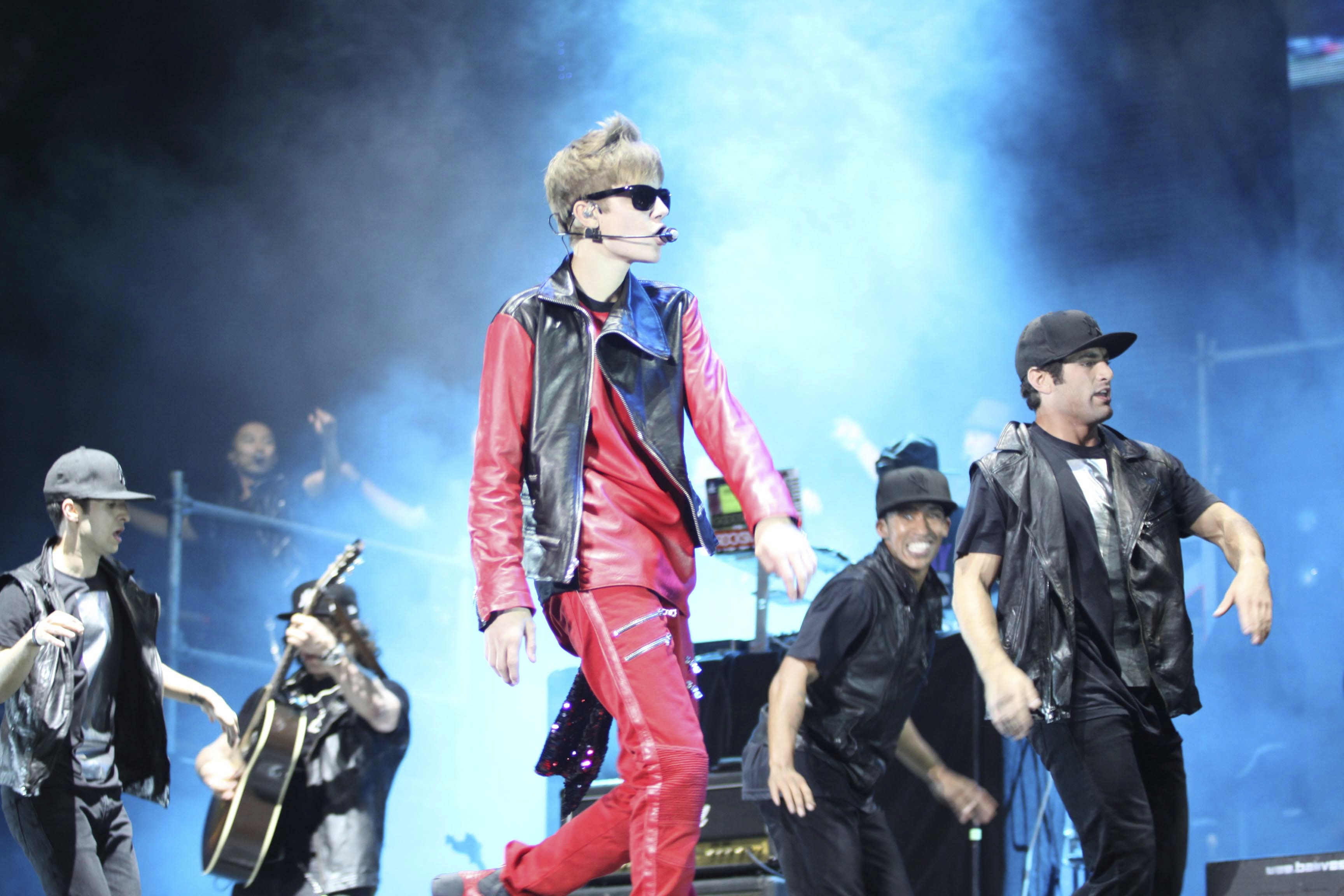 A young Justin Bieber performs on  in Buenos Aires, Argentina, Oct. 12, 2011. (Grupo13/CON—LatinContent/Getty Images)