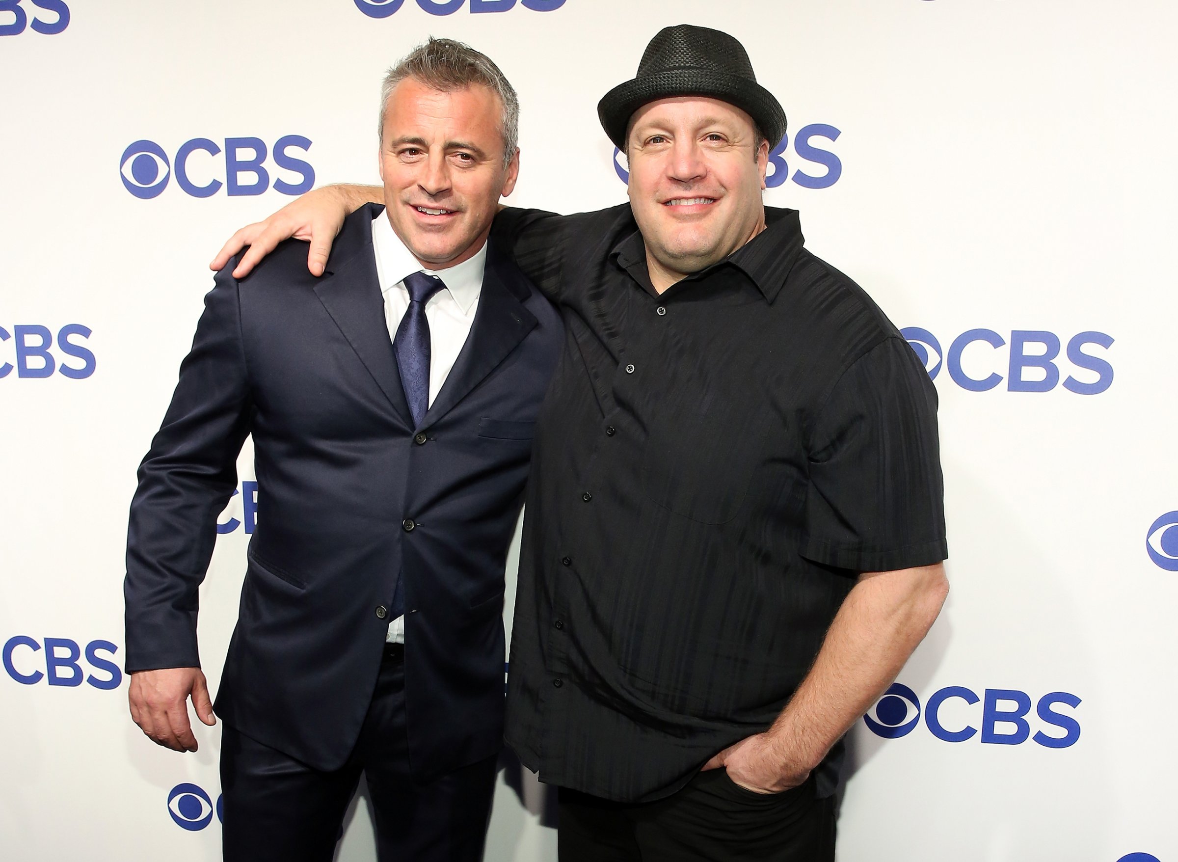 Matt LeBlanc and Kevin James attend the 2016 CBS Upfront at Oak Room in New York City on May 18, 2016.