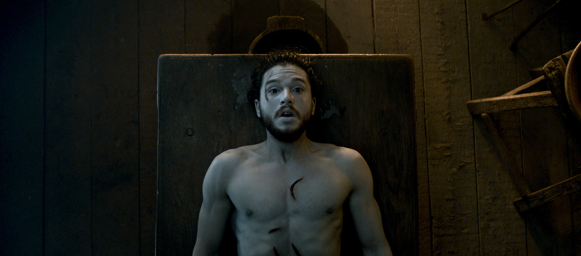 Kit Harington as Jon Snow in Game of Thrones, Season 6, Episode 2, 2016.