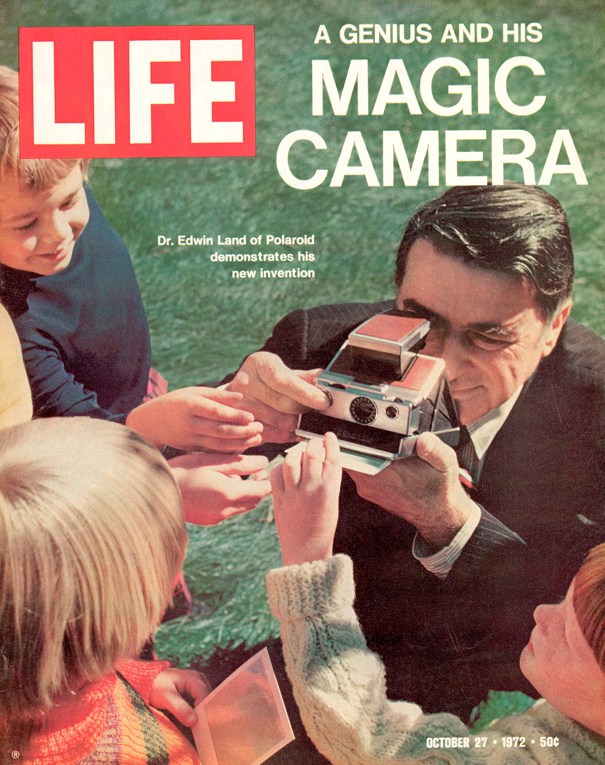 Edwin Land of Polaroid on the cover of LIFE magazine, October 27, 1972.