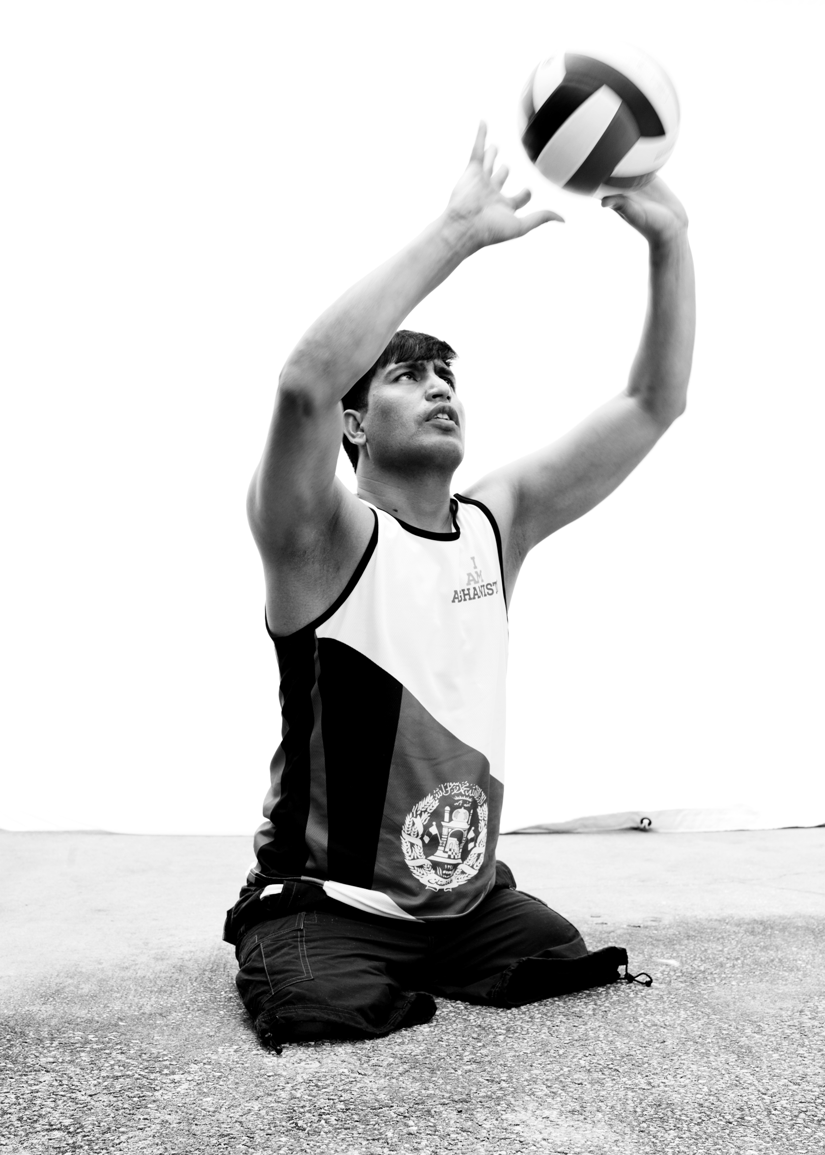 Nader Halimi, Afghanistan, competed in volleyball and rowing
