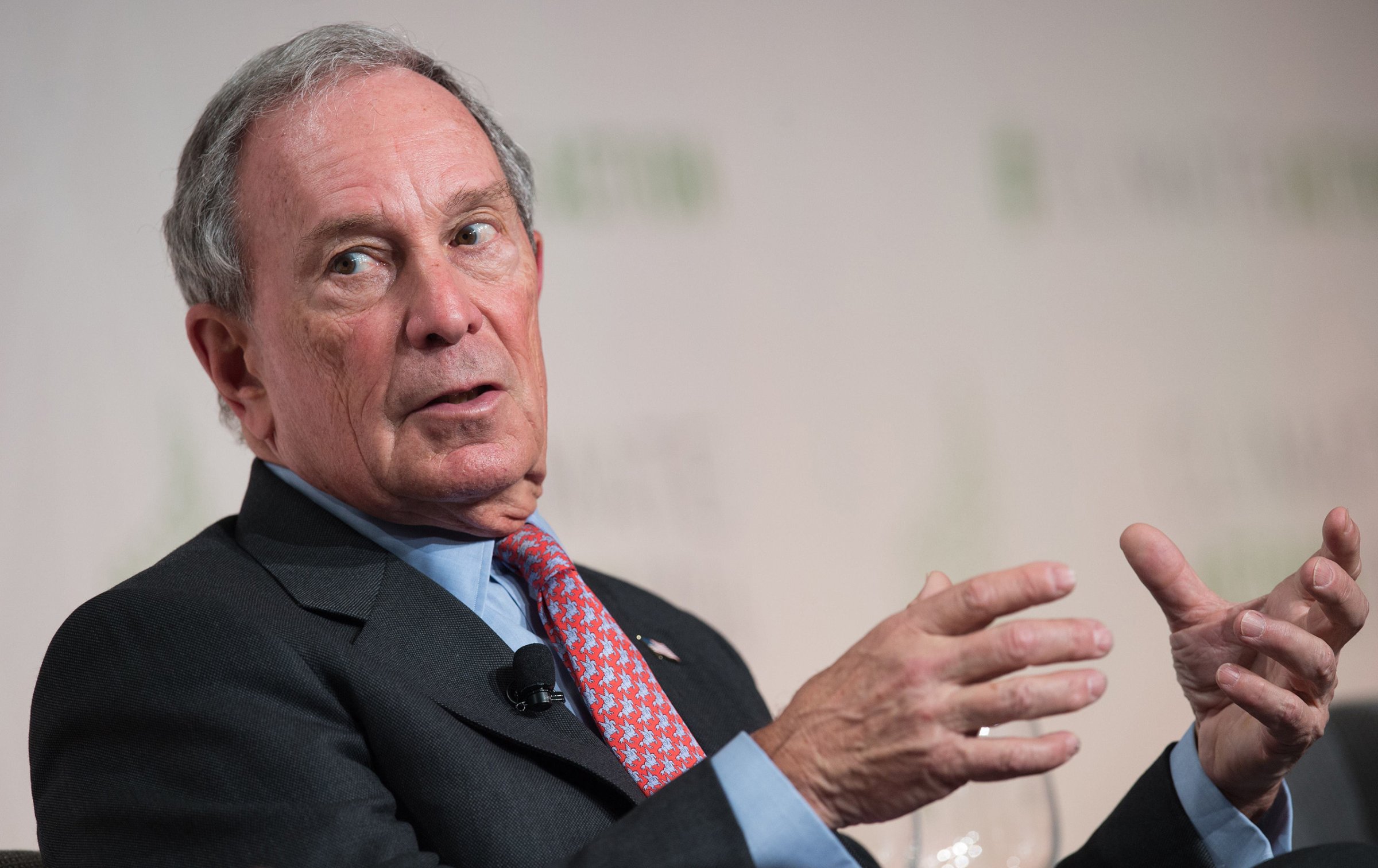 Michael Bloomberg participates in a discussion at the Climate Action 2016 conference in Washington, DC, on May 5, 2016.