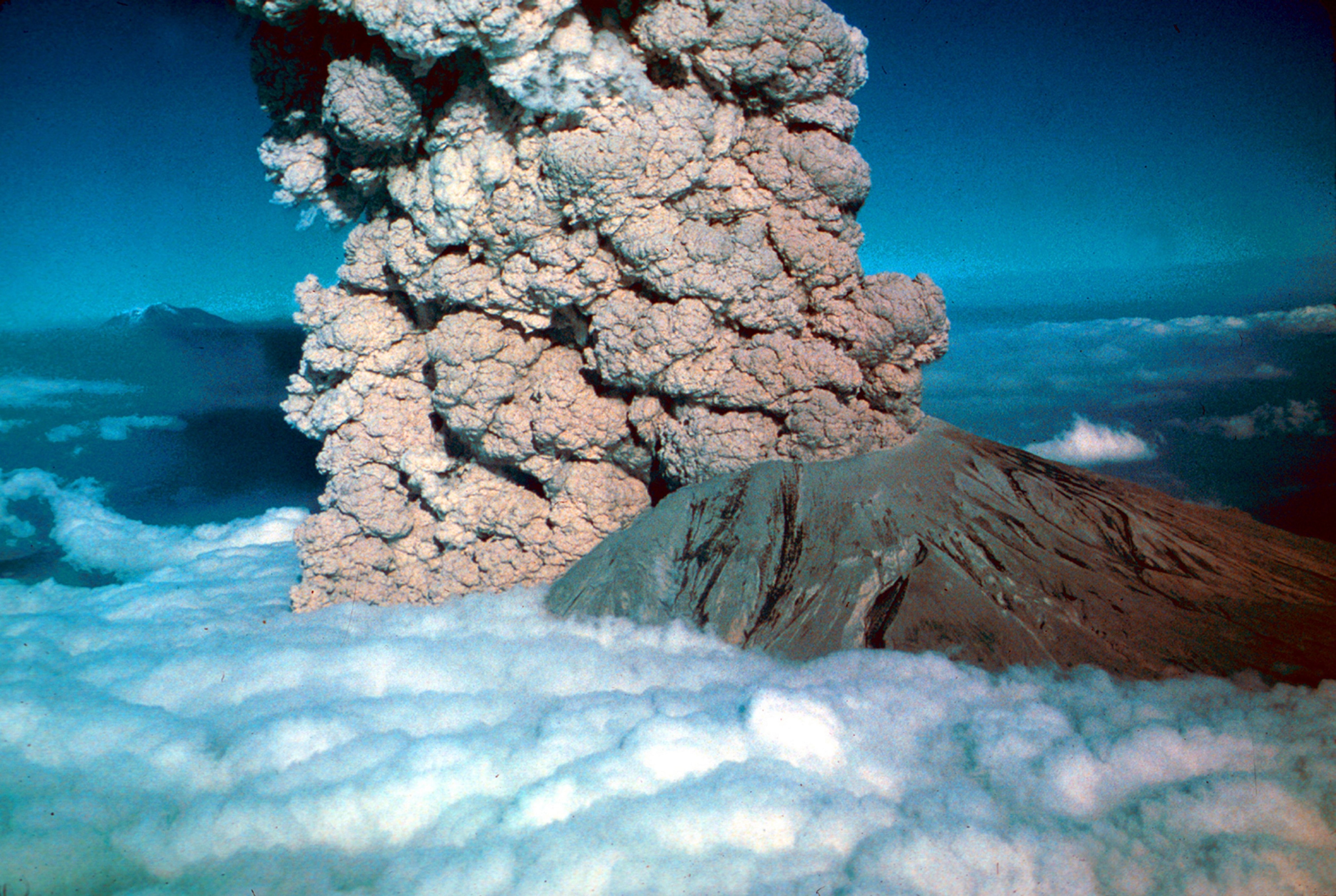 Volcanic eruption.