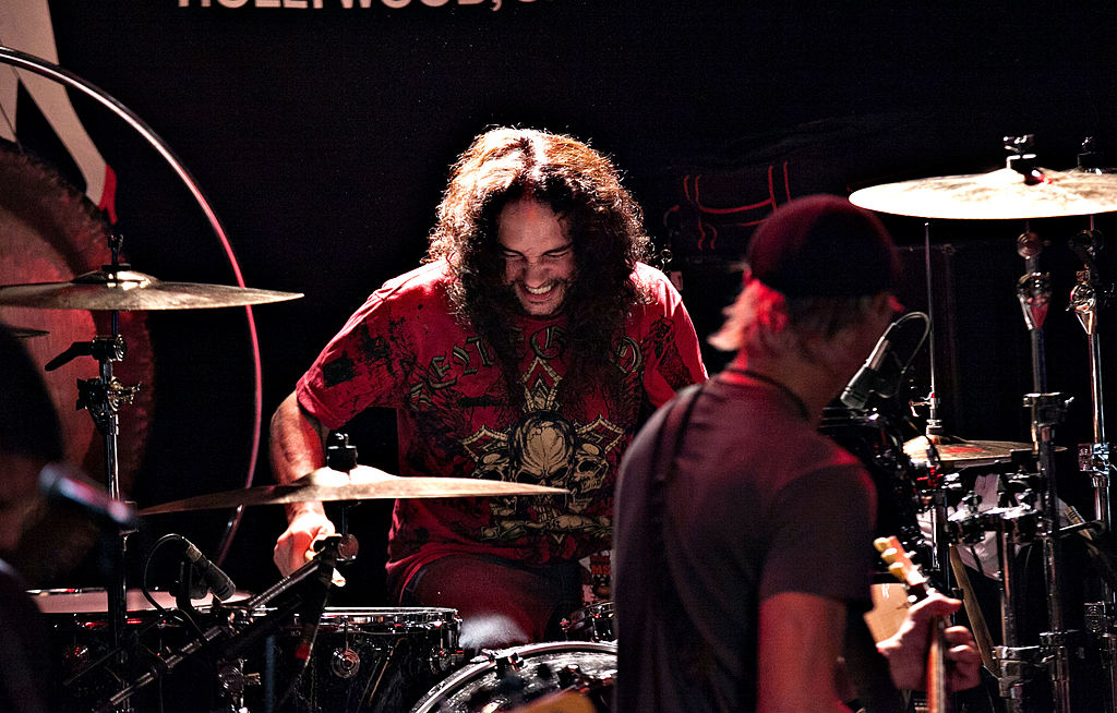 Nick Menza performs on Oct. 17, 2013 in West Hollywood, California. (Gabriel Olsen—FilmMagic)