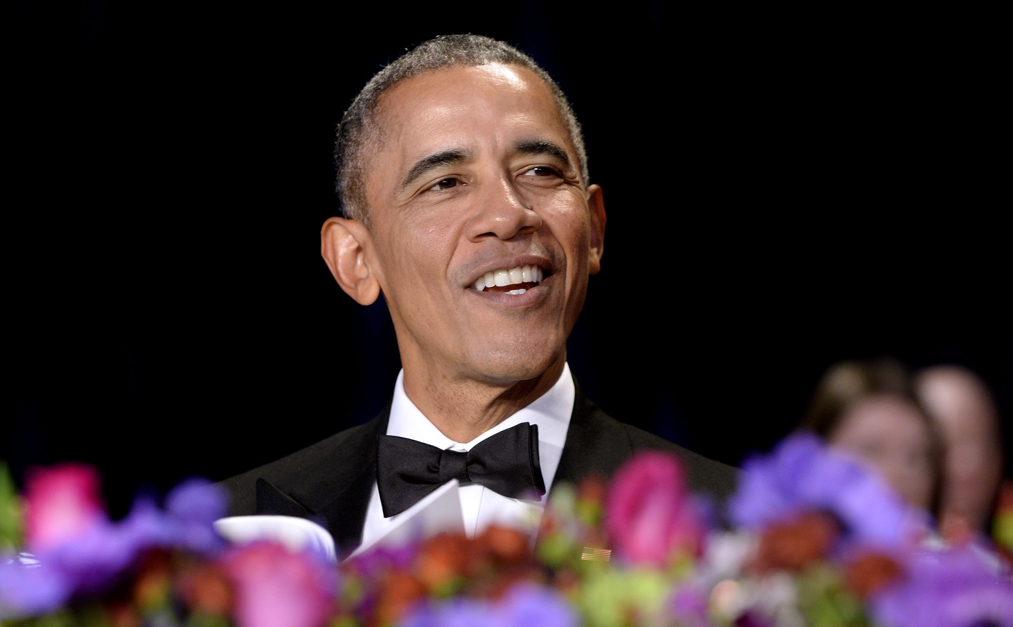 President Barack Obama speaks during the White House Correspondents' Association annual dinner at the Washington Hilton hotel in Washington, D.C., on April 30, 2016. (Pool—Getty Images)