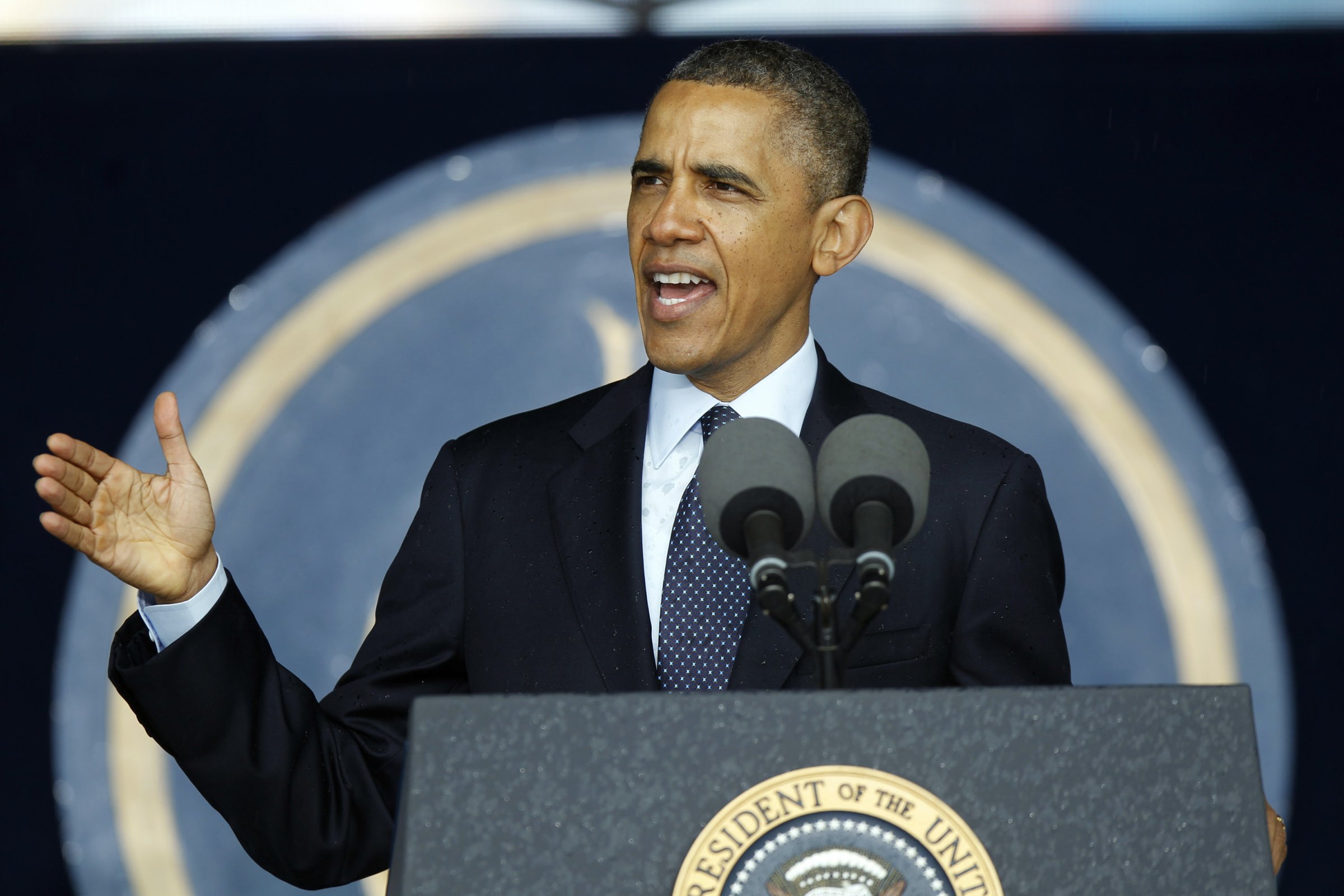 Obama Speaks At U.S. Naval Academy Graduation
