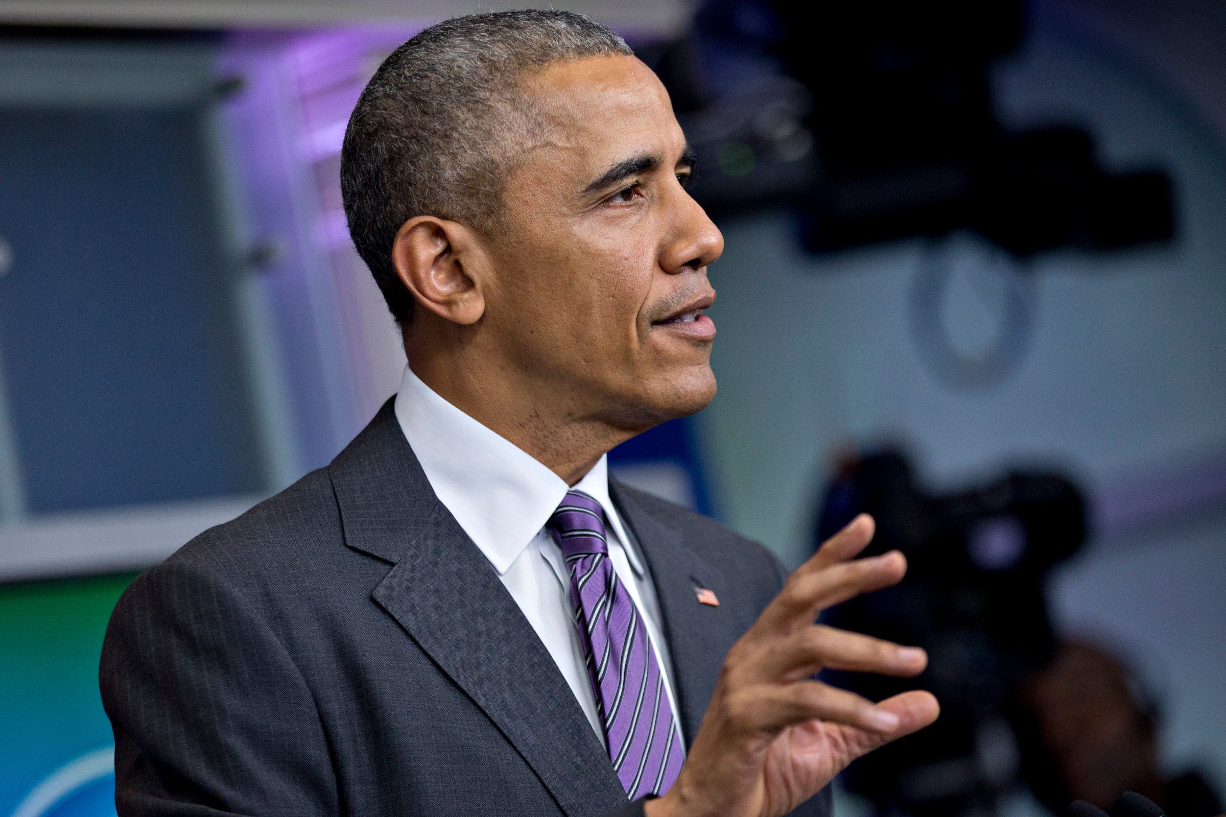President Obama Speaks To College Journalism Students - Washington