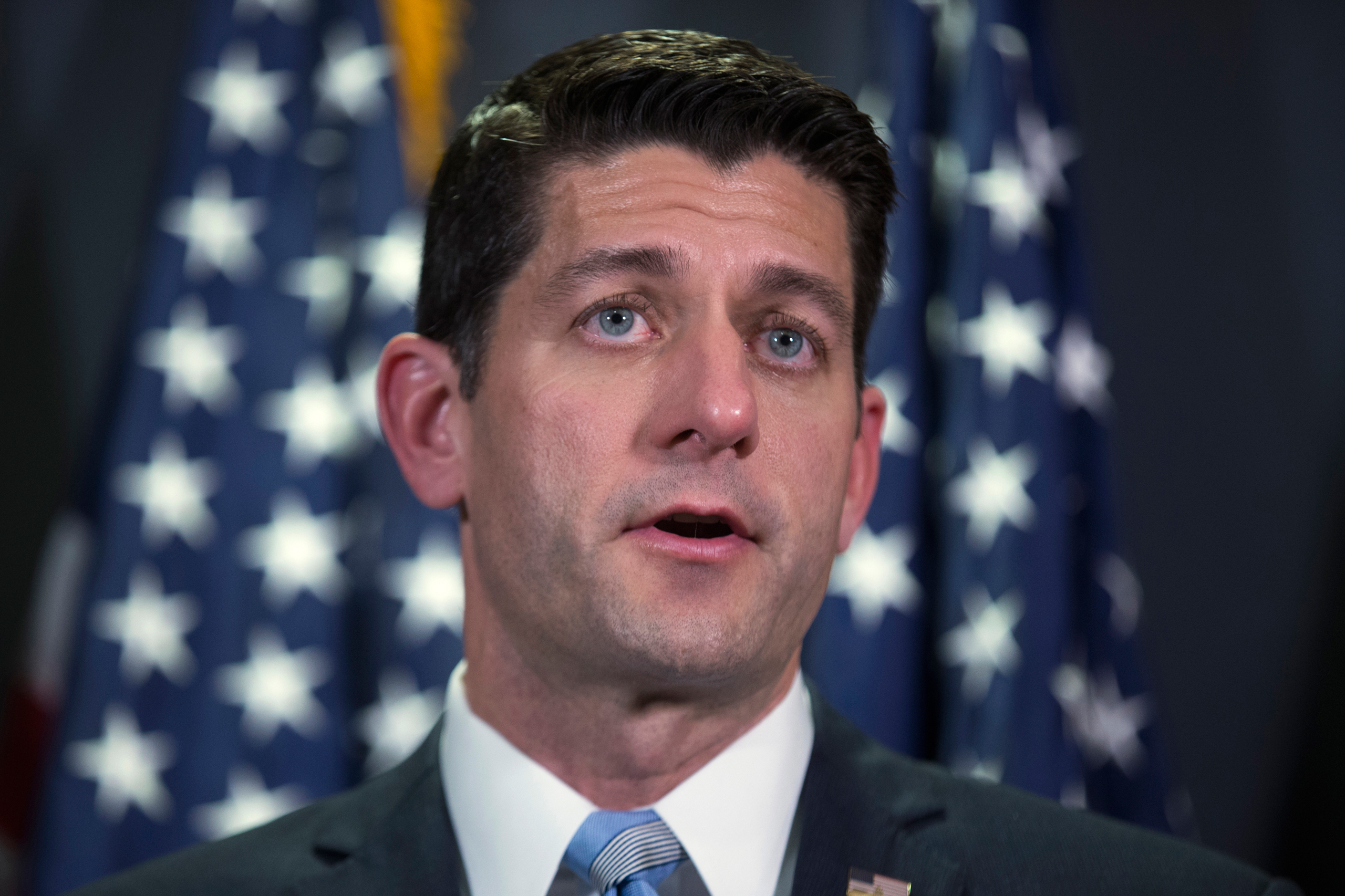 House Speaker Paul Ryan of Wis. speaks in Washington on Apr. 19, 2016. (Evan Vucci—AP)