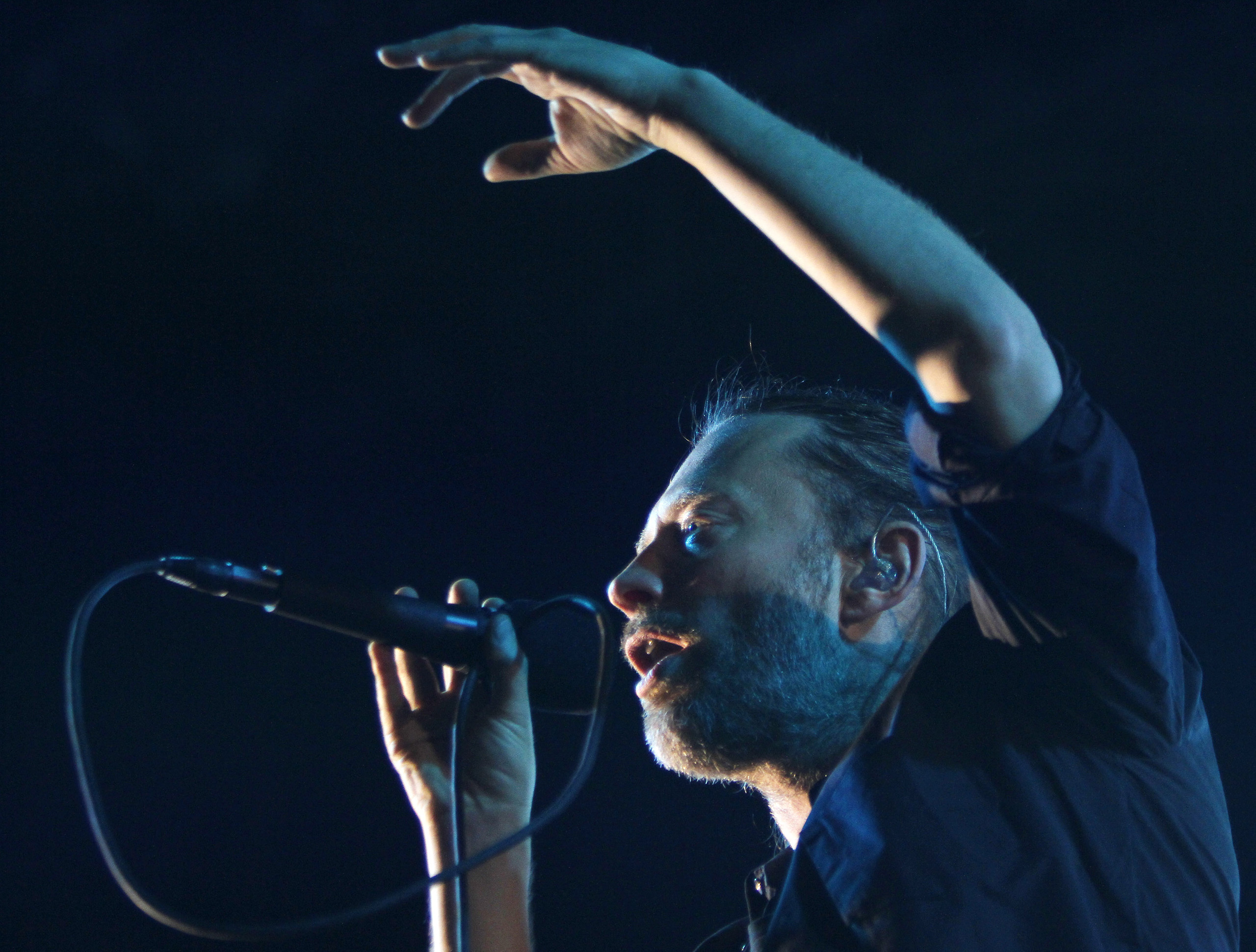 Thom Yorke of British band Radiohead performs at the Optimus Alive Festival