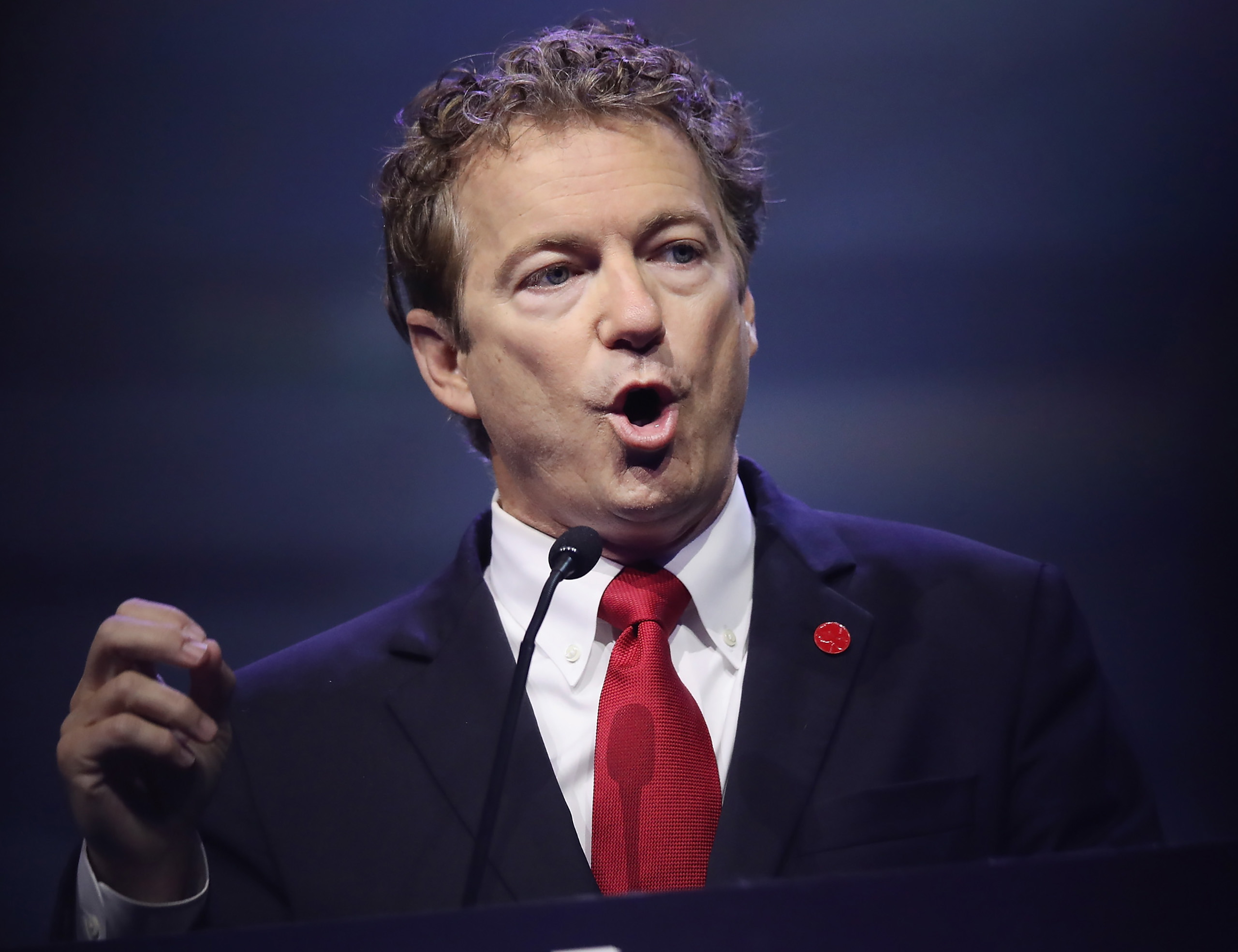 Sen. Rand Paul speaks at the National Rifle Association's NRA-ILA Leadership Forum during the NRA Convention at the Kentucky Exposition Center in Louisville, Kentucky on May 20, 2016. (Scott Olson—Getty Images)