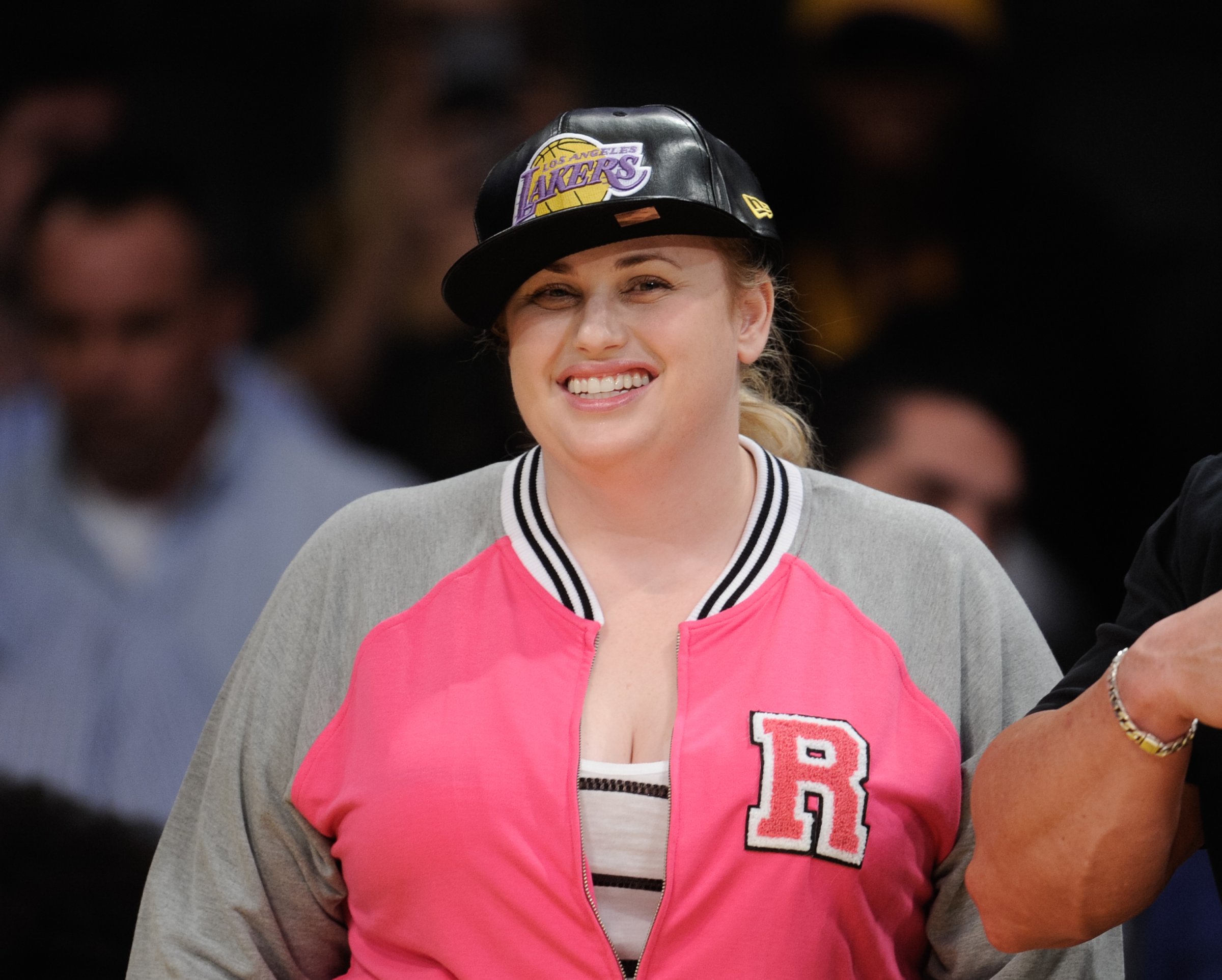 Rebel Wilson attends a basketball game between the Brooklyn Nets and the Los Angeles Lakers at Staples Center on March 1, 2016 in Los Angeles, California.
