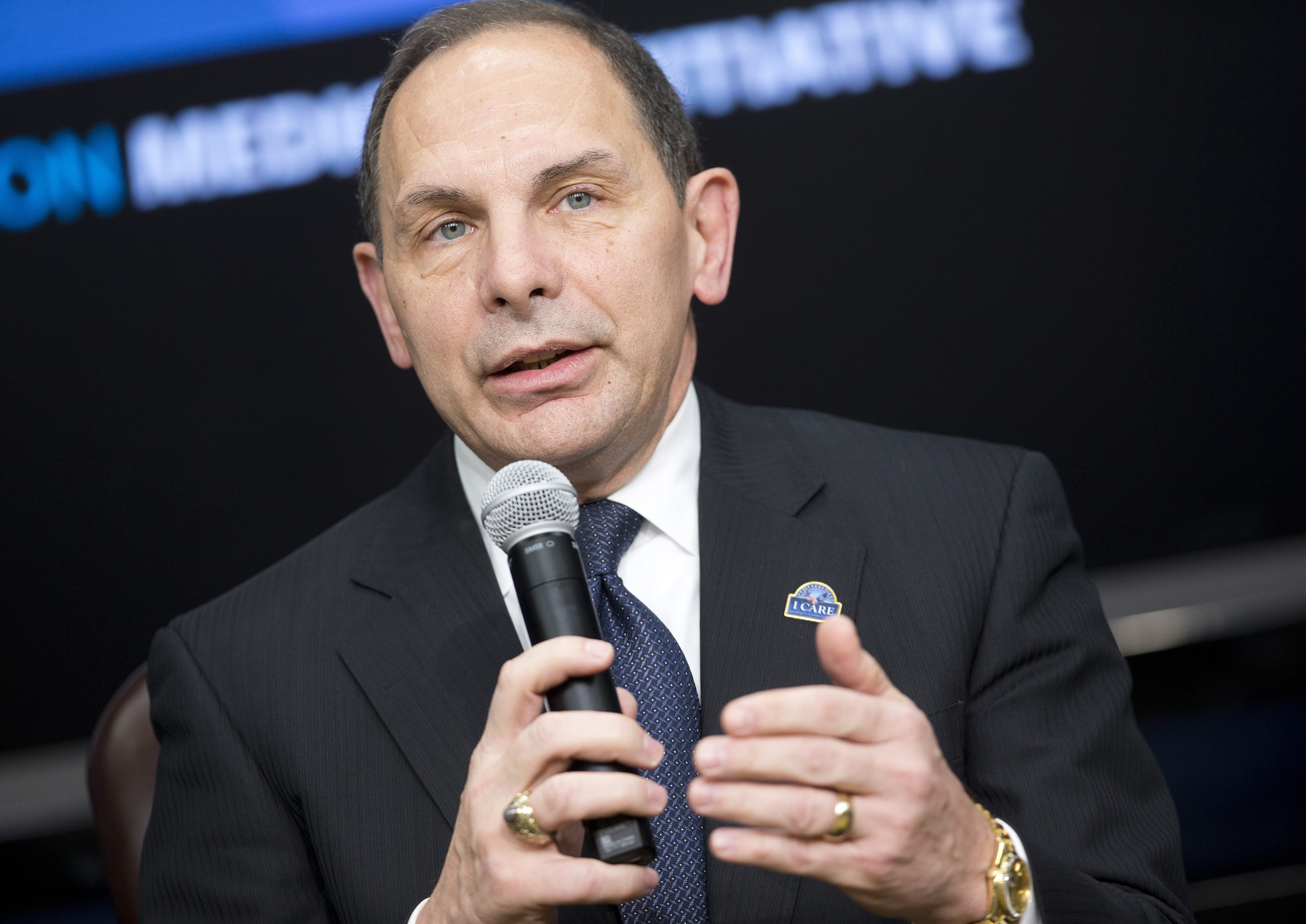 Veterans Affairs Secretary Robert McDonald during a panel discussion as part of the White House Precision Medicine Initiative (PMI)  at the White House in Washingto on Feb. 25, 2016 (Pablo Martinez Monsivais—AP)