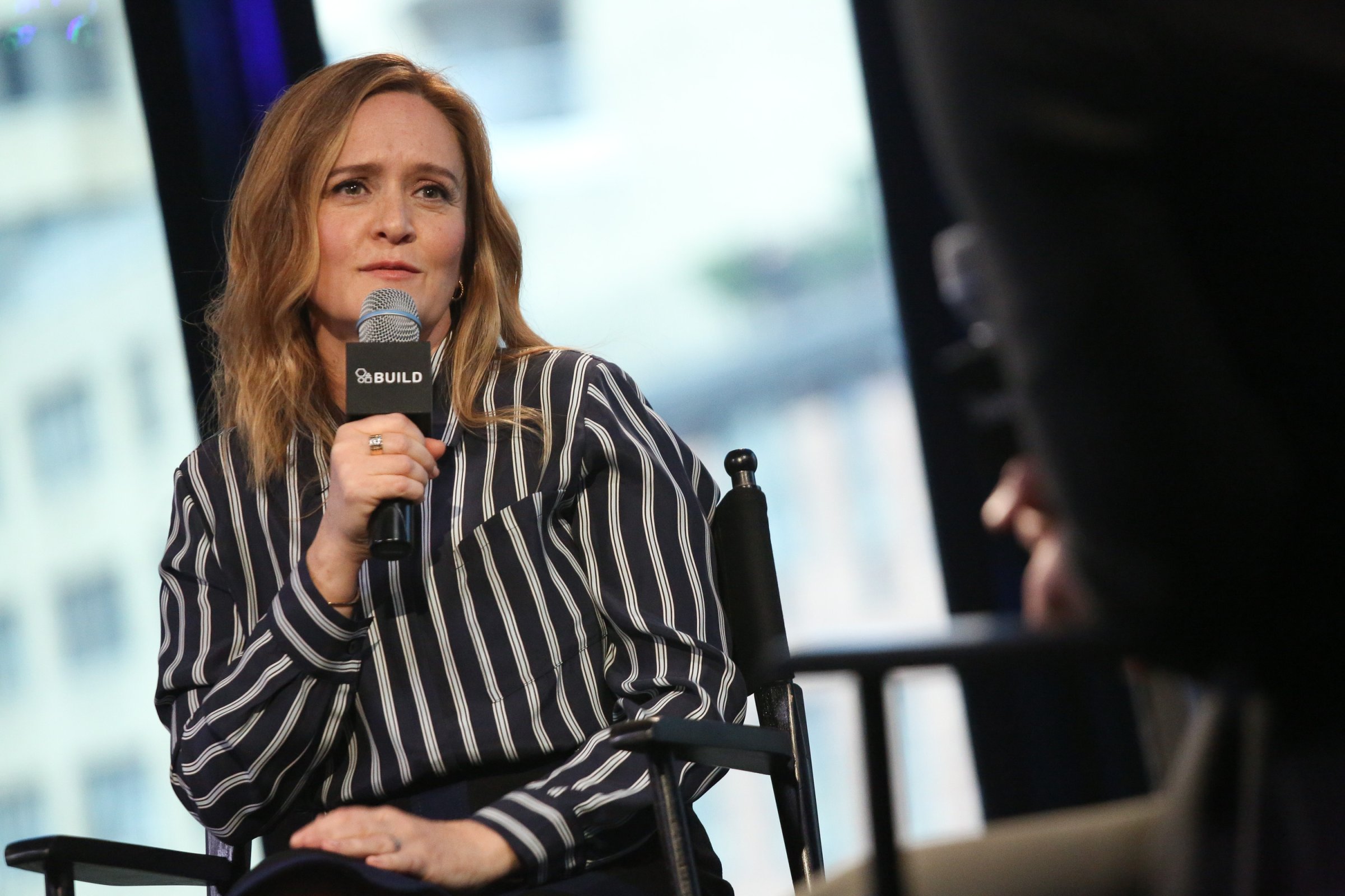 Samantha Bee attends the AOL Build Speaker Series to discuss "Full Frontal with Samantha Bee" at AOL Studios In New York on April 6, 2016 in New York City.