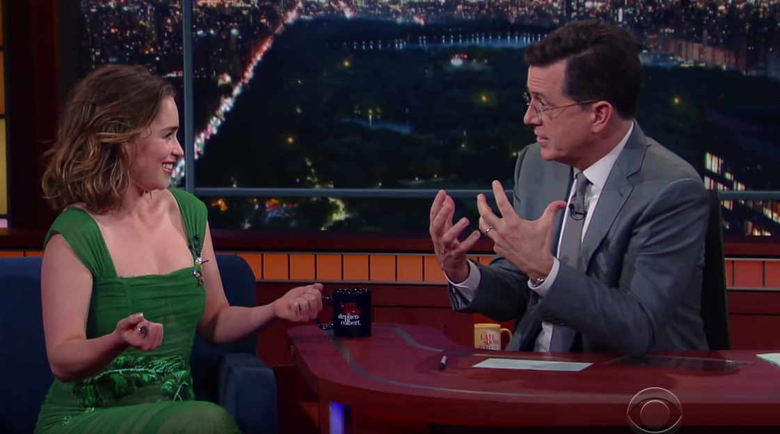 Emilia Clarke on The Late Show With Stephen Colbert