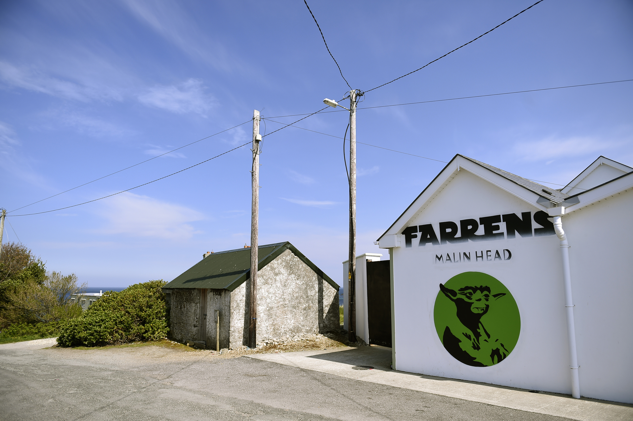 Ireland's most Northerly bar, Farrens, is seen with mural art of Star Wars character Yoda at Malin Head in Ireland on May 11, 2016. (Clodagh Kilcoyne—Reuters)
