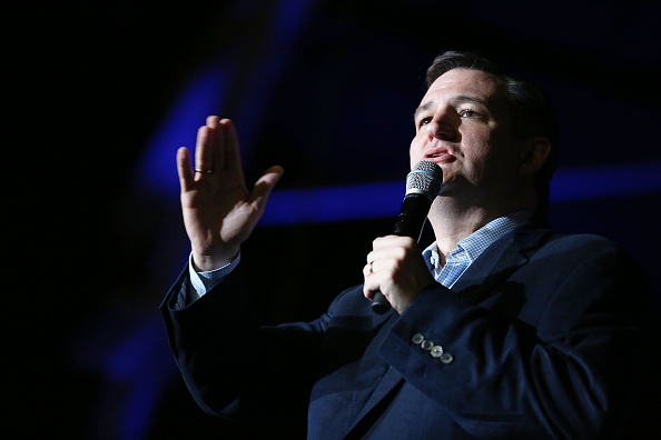 Republican presidential candidate Sen. Ted Cruz (R-TX) speaks during a campaign rally at the Indiana State Fairgrounds on May 2, 2016 in Indianapolis, Indiana.