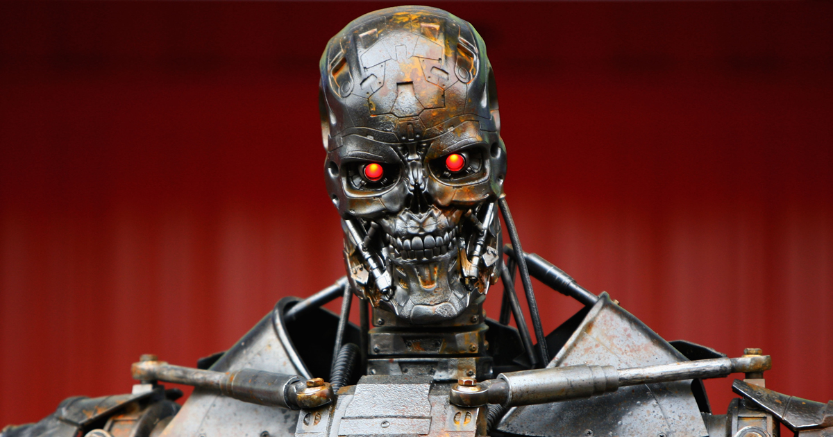 The Terminator robot is seen in the paddock following qualifying for the Spanish Formula One Grand Prix at the Circuit de Catalunya in Barcelona on May 9, 2009 .