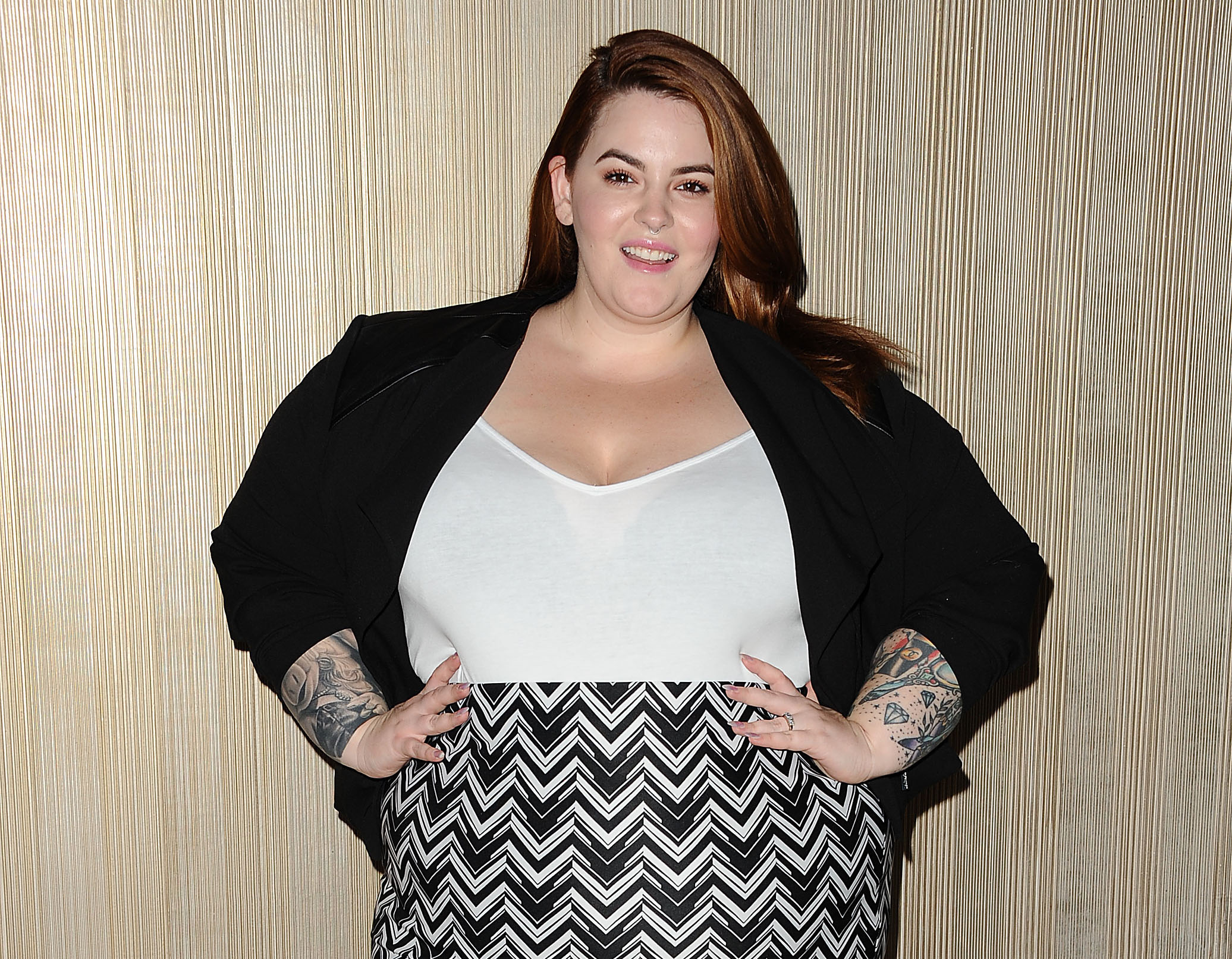 Model Tess Holliday attends the Dinner With a Cause 18th annual gala in Los Angeles, Calif. on Oct. 15, 2015.