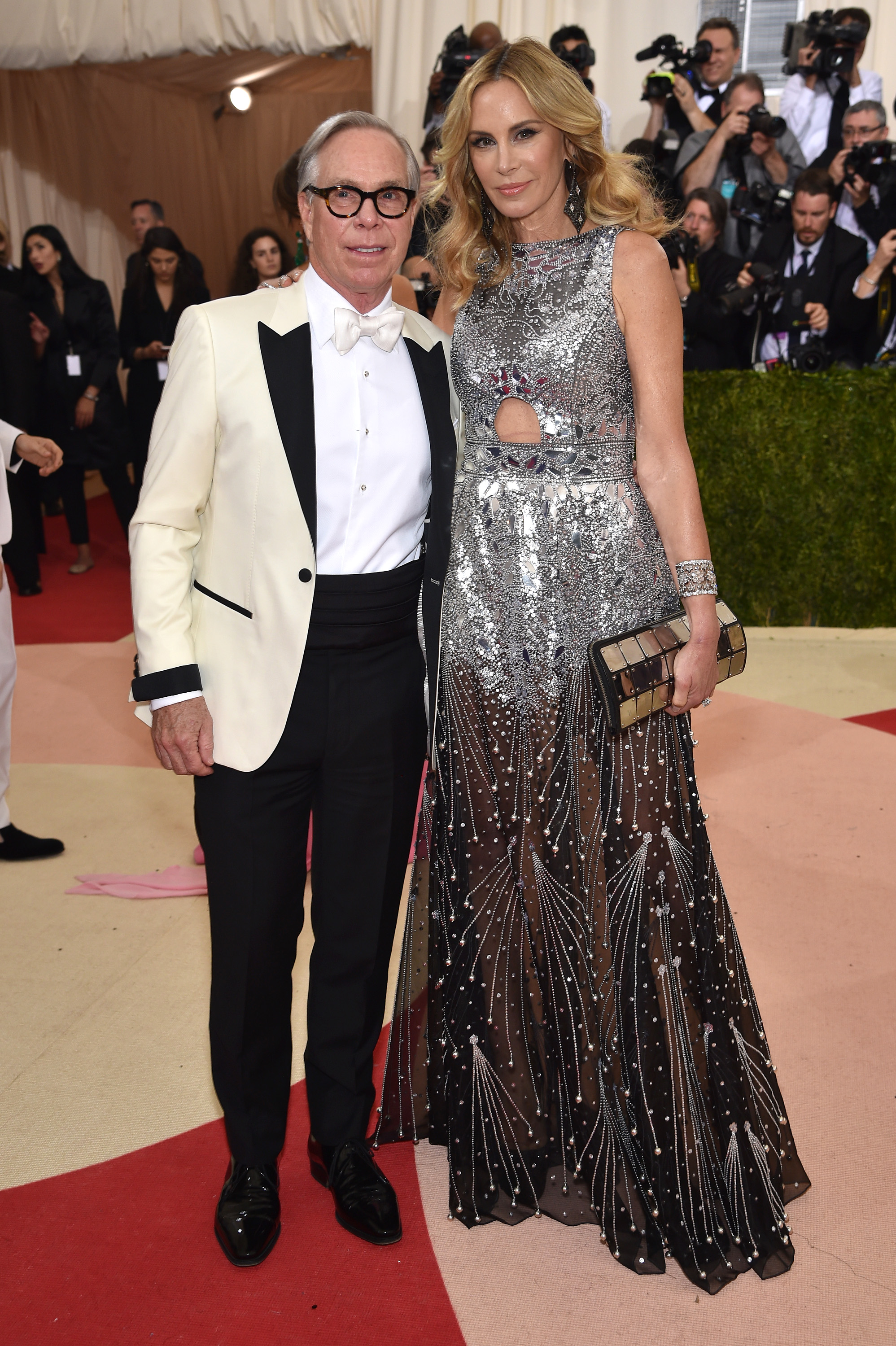 Tommy Hilfiger and Dee Ocleppo attend "Manus x Machina: Fashion In An Age Of Technology" Costume Institute Gala at Metropolitan Museum of Art on May 2, 2016 in New York City.