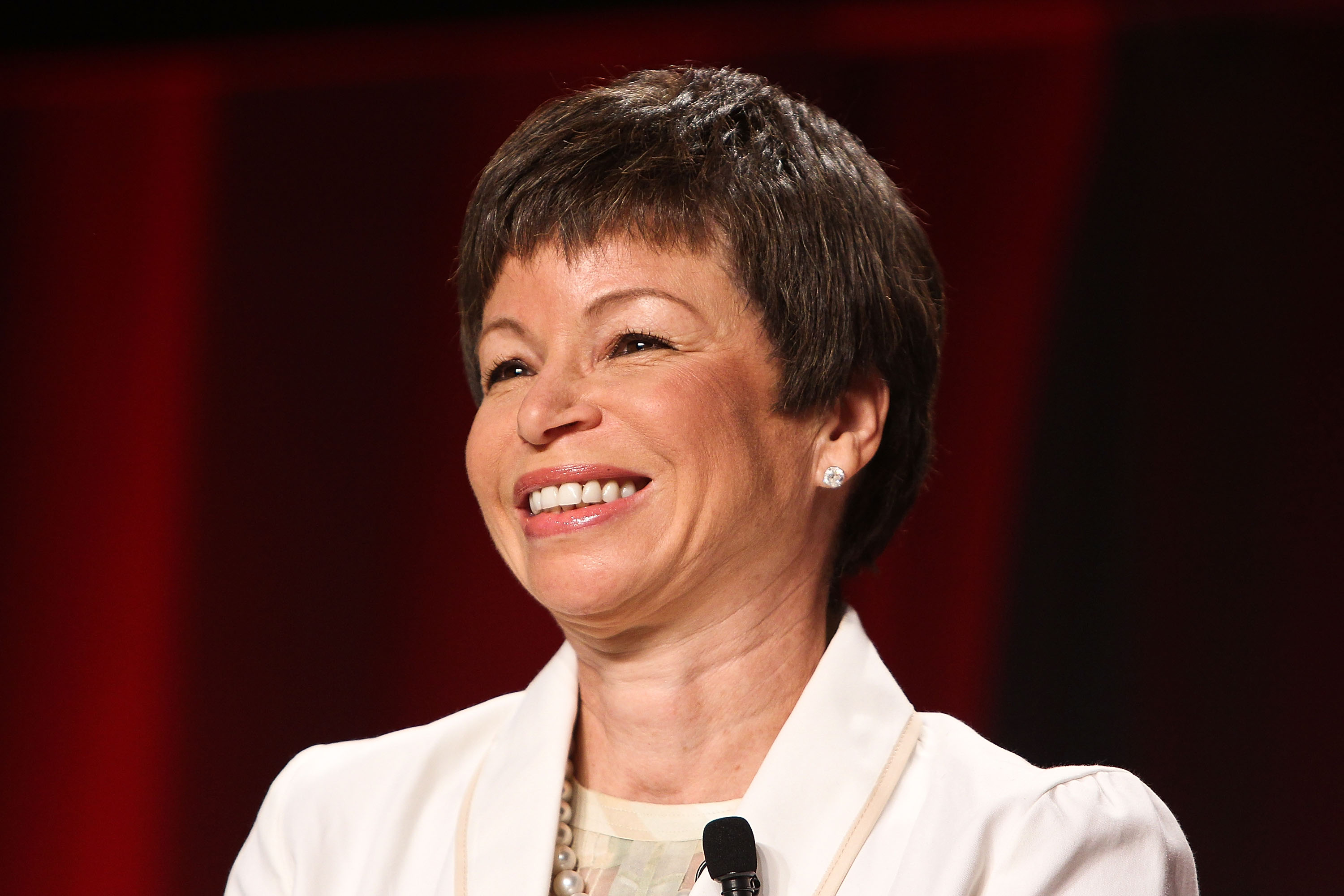 White House senior adviser Valerie Jarrett participates in a panel discussion during the 2012 Federal Partners Bullying Prevention summit at the Marriott Wardman Park Hotel on August 7, 2012 in Washington, DC. (Paul Morigi—WireImage/Getty Images)
