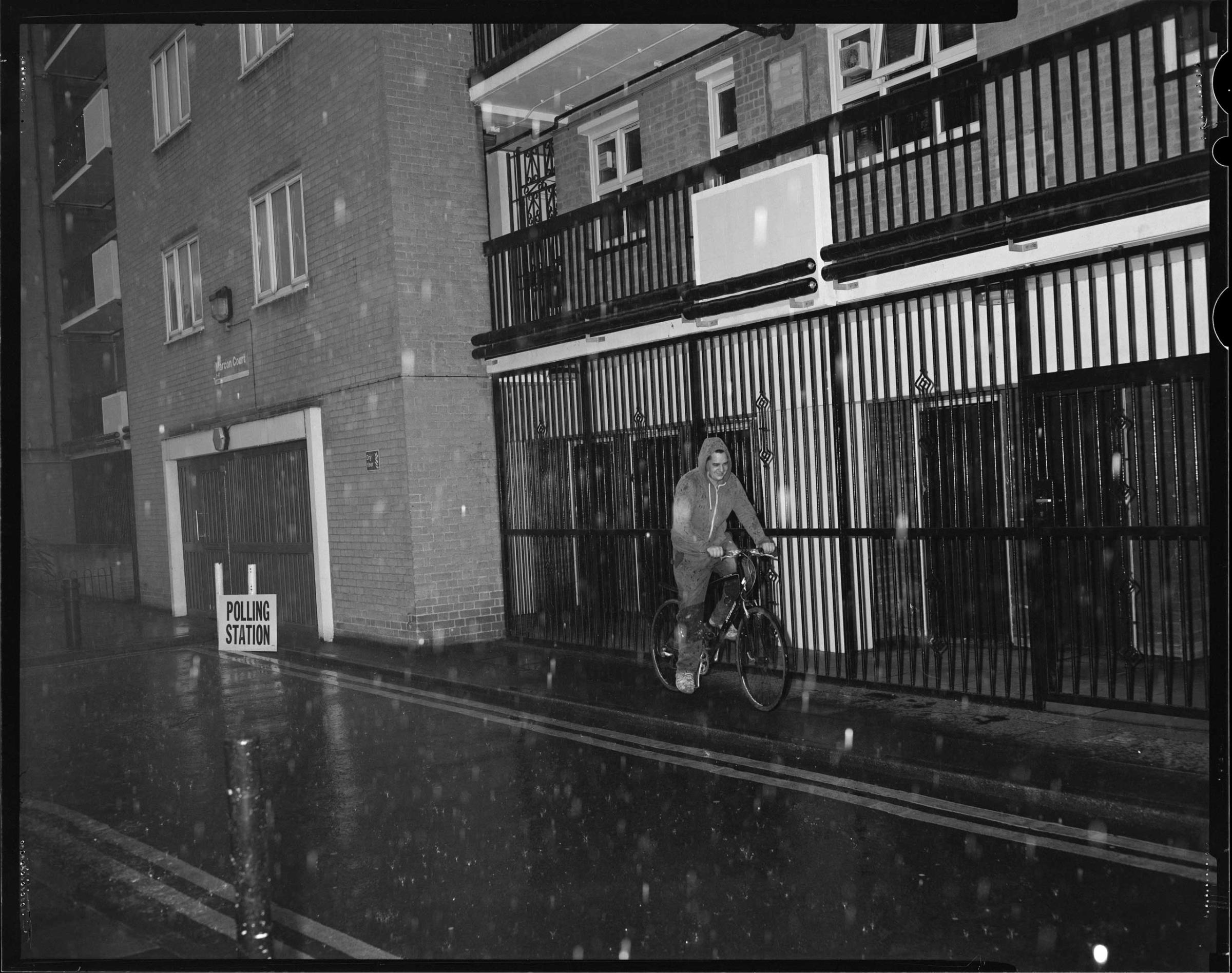 “There was nobody in the polling station when I went to vote, probably (hopefully I thought) because of the torrential rain coming down outside. ‘Are you documenting the determination to vote?!’ shouted a passer-by. The moment seemed friendly, light and very British. I went off feeling ultimately positive and so I was devastated this morning to wake up to the news that we had collectively made this huge, stupid, irreversible decision.” London, UK, June 23, 2016.