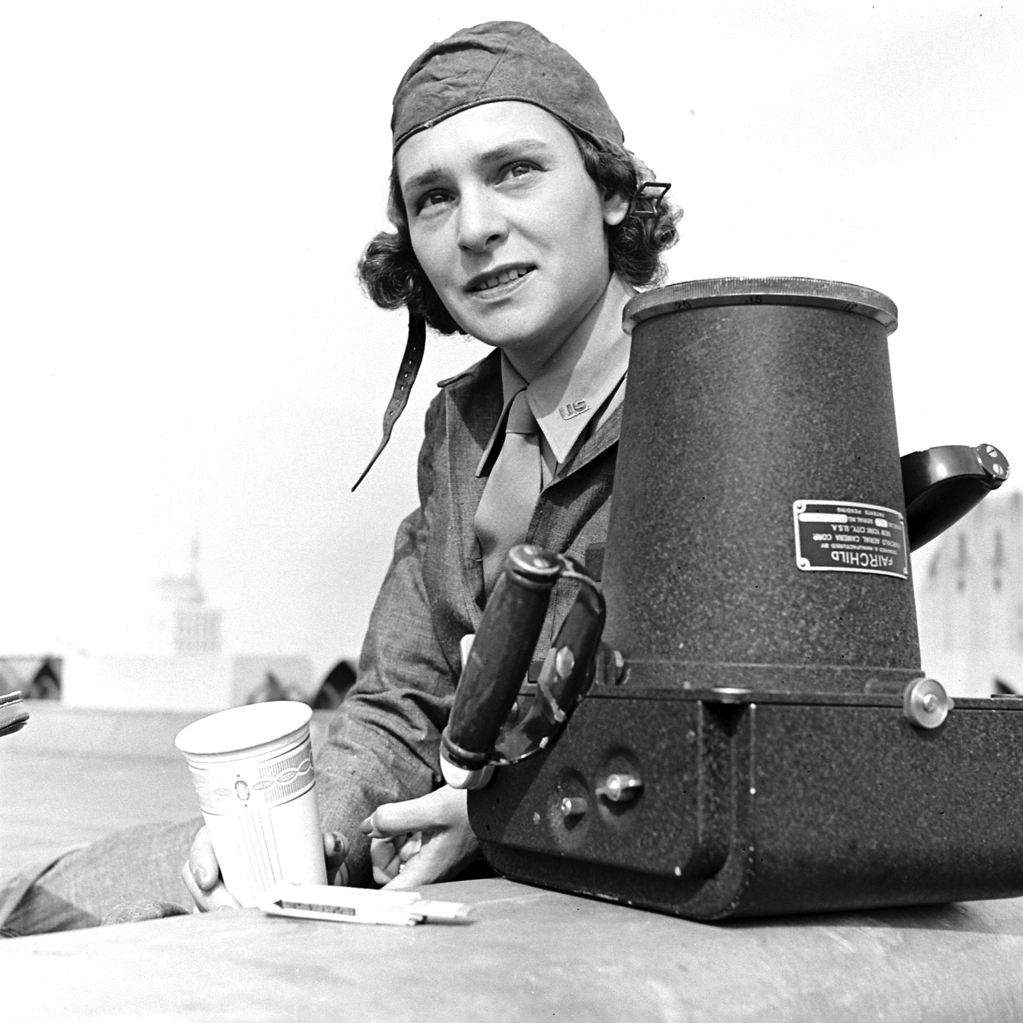 LIFE photographer Margaret Bourke-White and her camera.