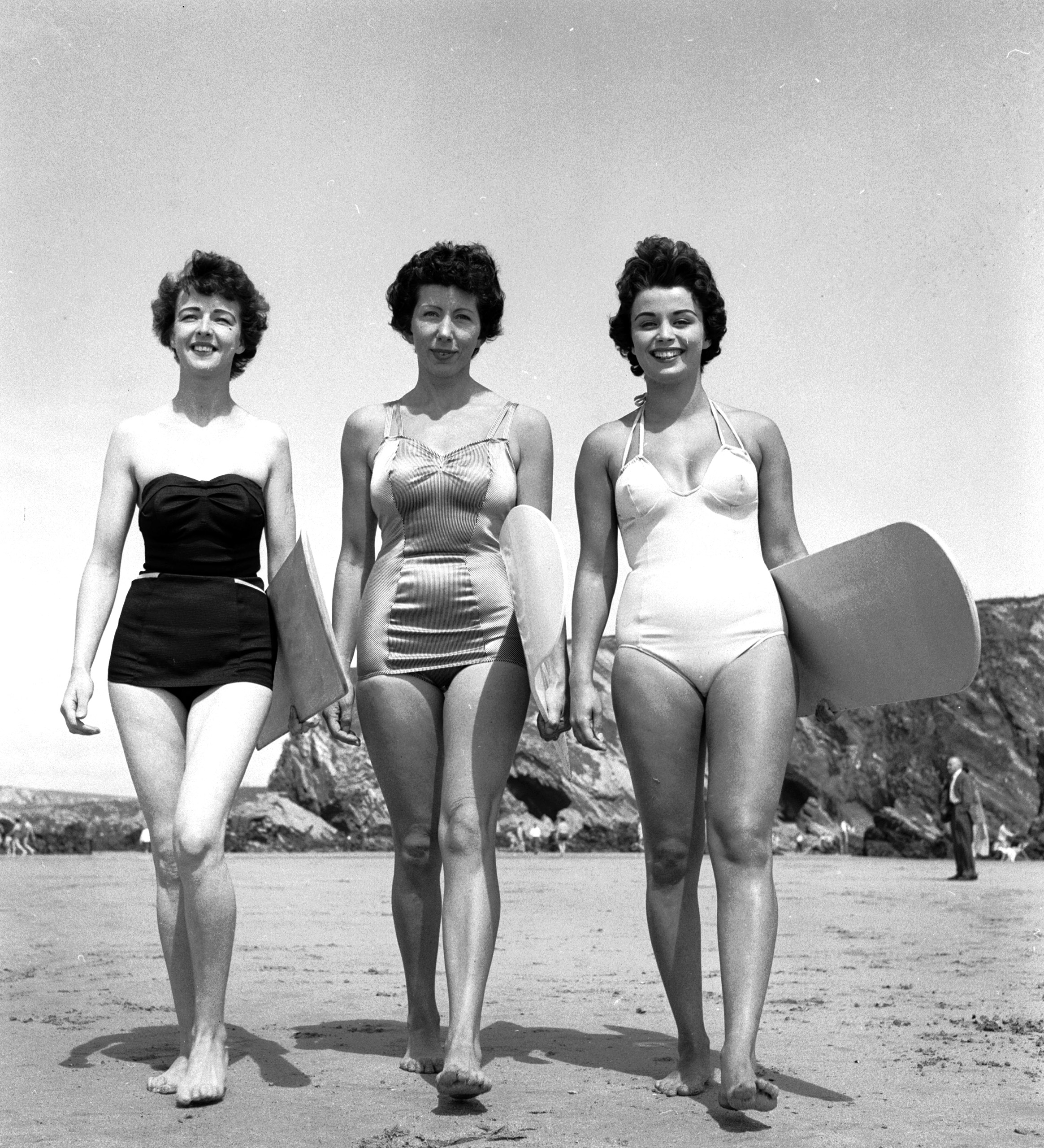 Vintage photos of surfer girls for International Surfing Day.