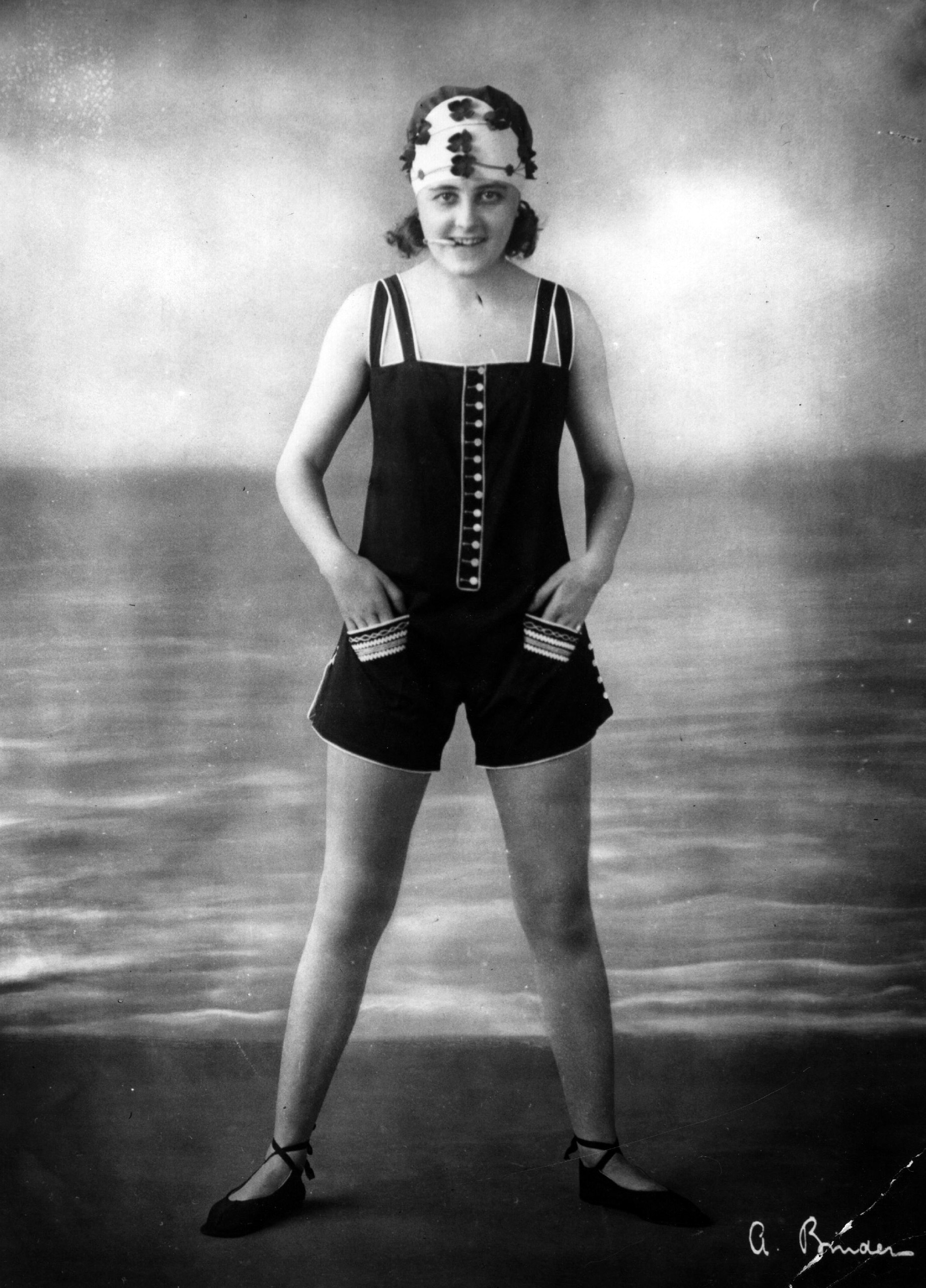 A bathing dress, circa 1926.