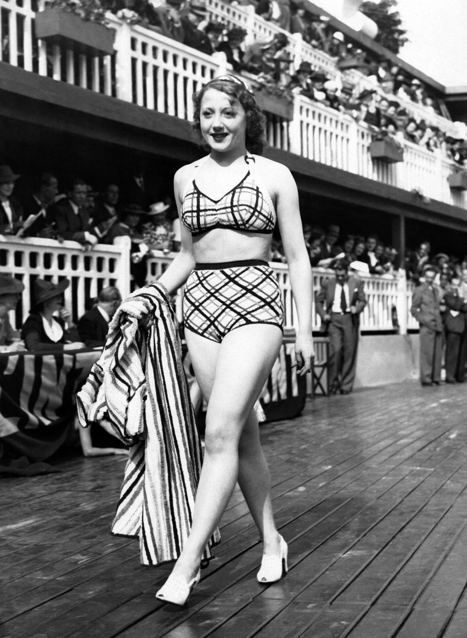 Swimsuit fashion in Paris, France, circa 1930.