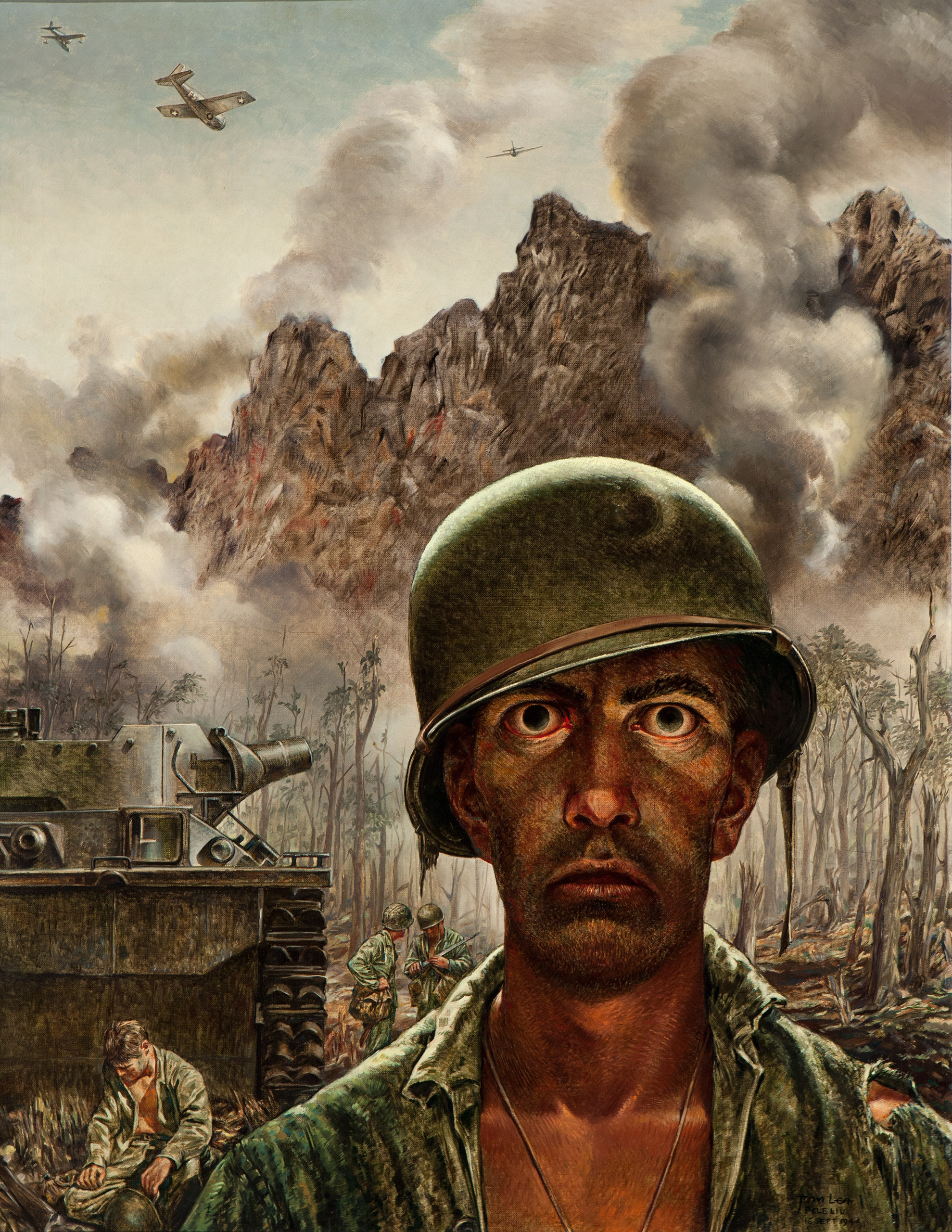 WWII painting from LIFE magazine by Tom Lea.