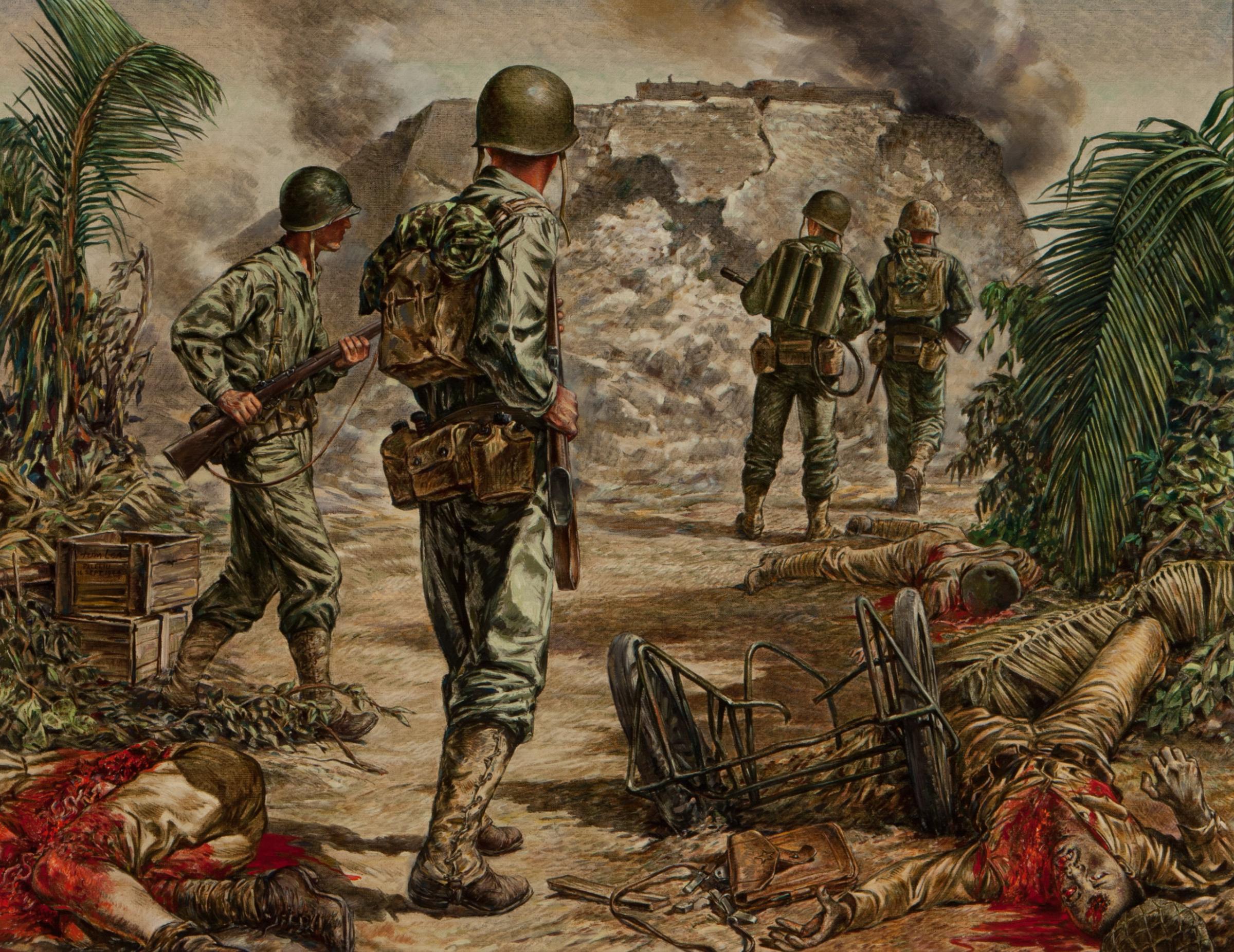 WWII painting from LIFE magazine by Tom Lea.
