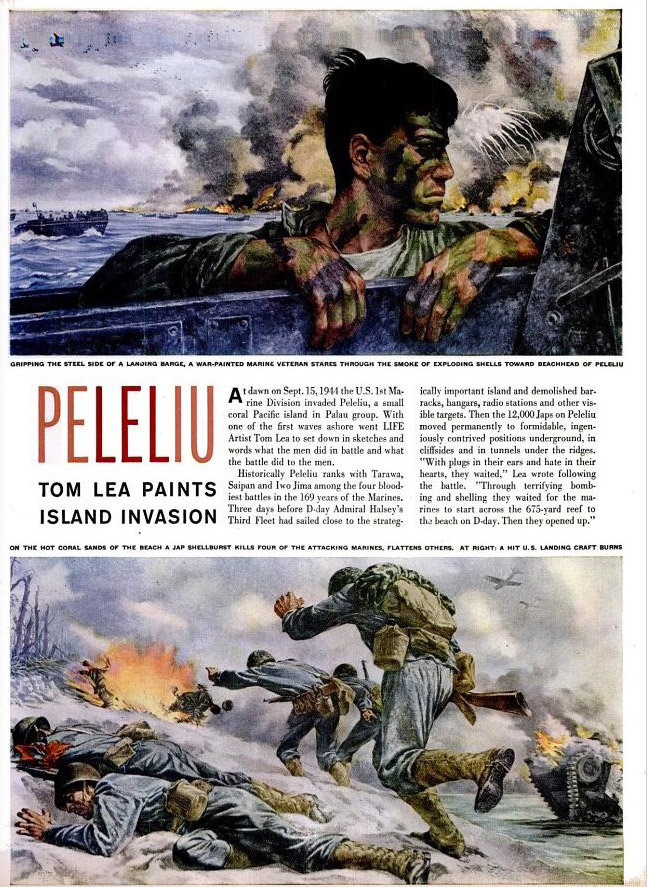 Tom Lea illustrations from the June 11, 1945 issue of LIFE magazine.