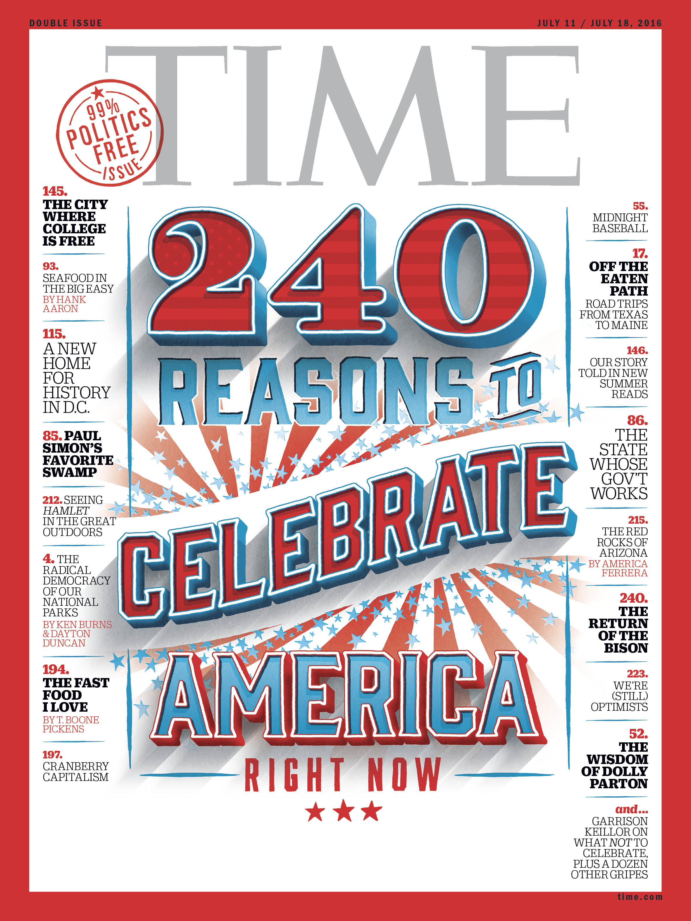 240 Reasons to Celebrate America Right Now Time Cover 160711