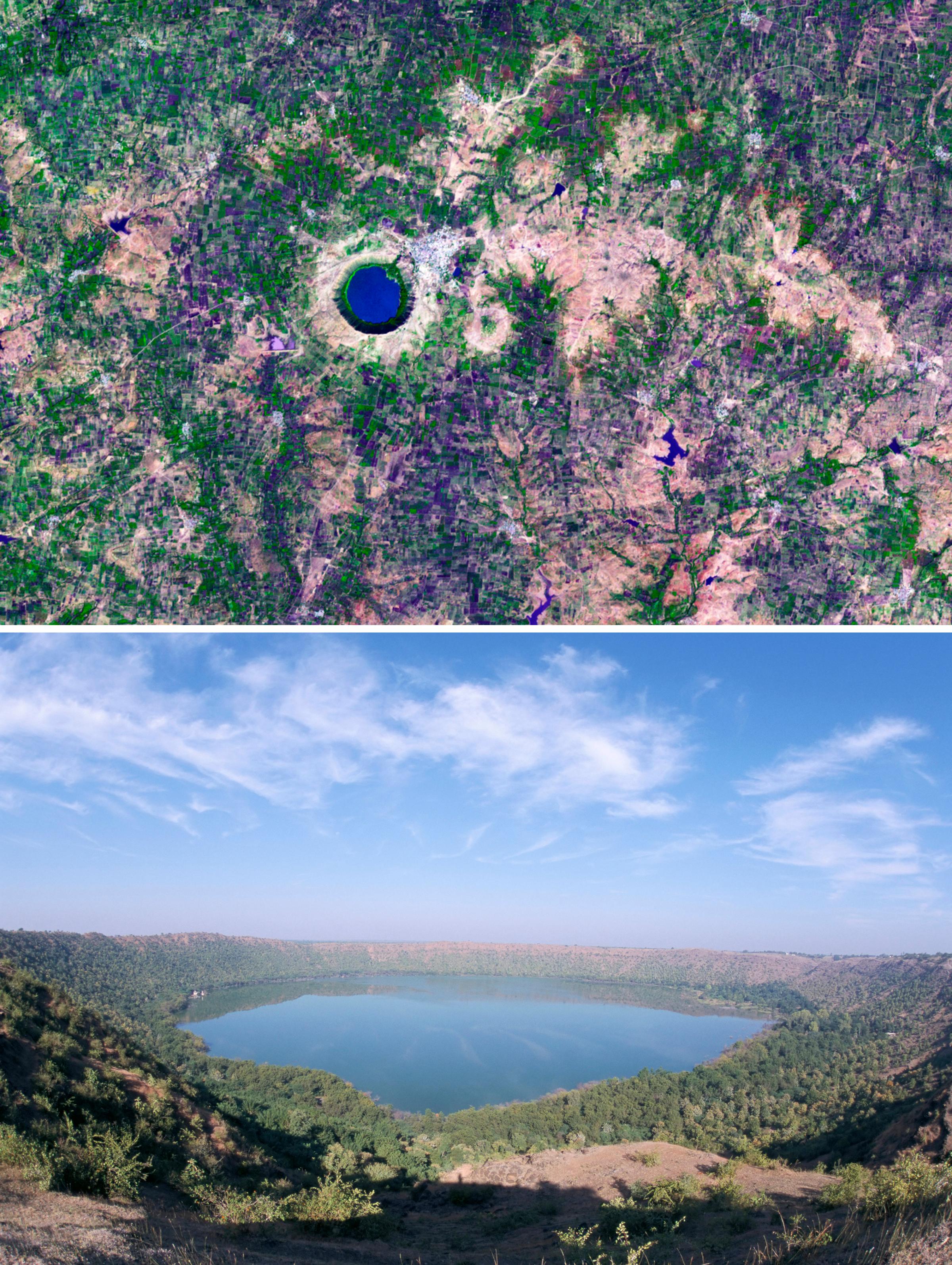Lonar meteorite crater, Maharashtra, India