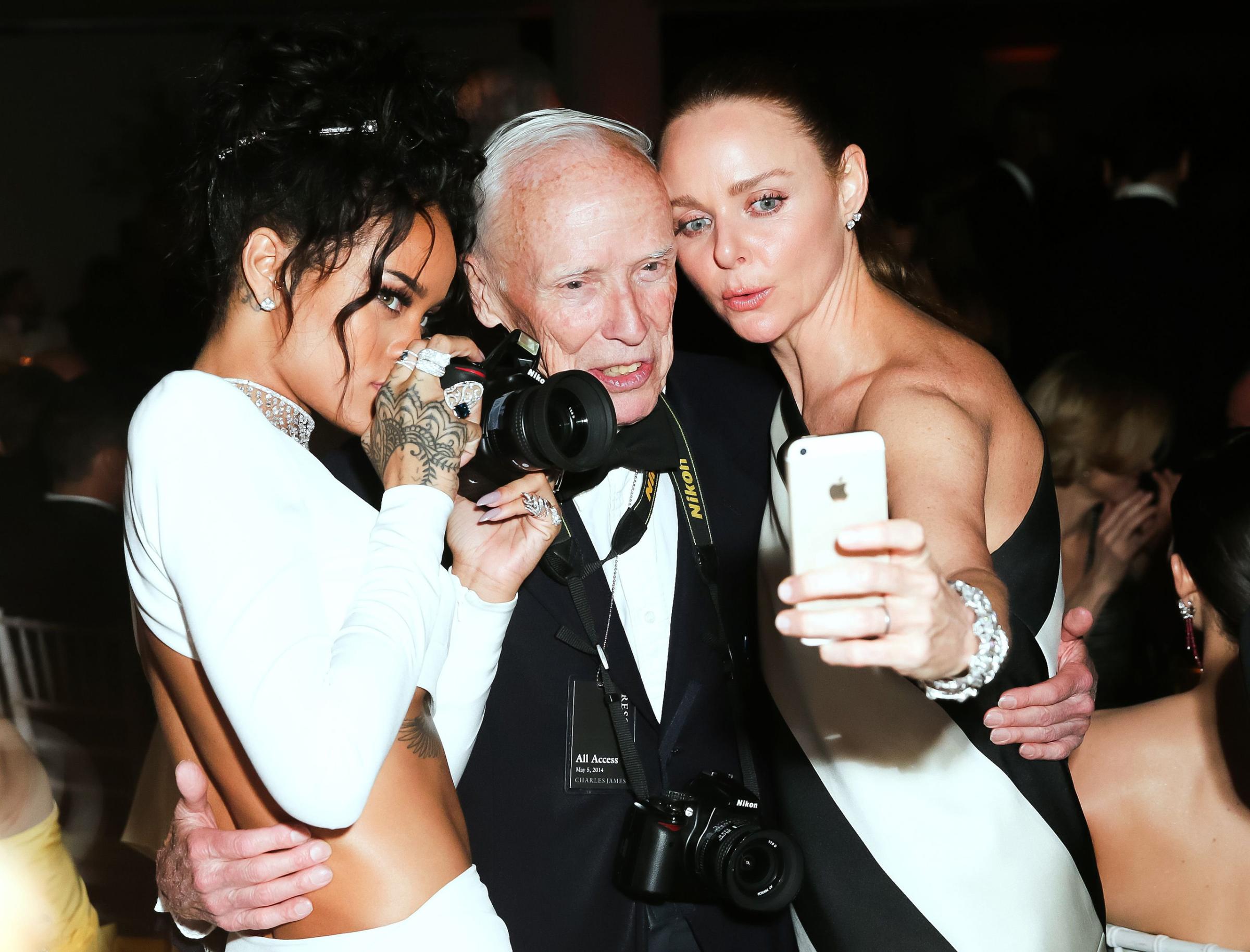 Rihanna, Bill Cunningham, Stella McCartney Costume Institute Gala Benefit celebrating Charles James: Beyond Fashion - Dinner, Metropolitan Museum of Art in New York City on May 5, 2014.