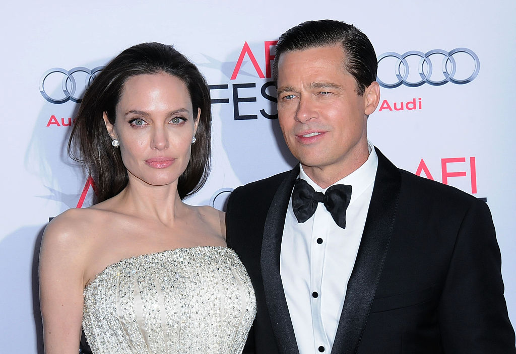 HOLLYWOOD, CA - NOVEMBER 05:  (L-R) Director/producer/writer/actress Angelina Jolie and actor Brad Pitt arrive at AFI FEST 2015 Presented By Audi Opening Night Gala Premiere Of Universal Pictures' 'By The Sea' at TCL Chinese 6 Theatres on November 5, 2015 in Hollywood, California.  (Photo by Barry King/Getty Images) (Barry King/Getty Images)