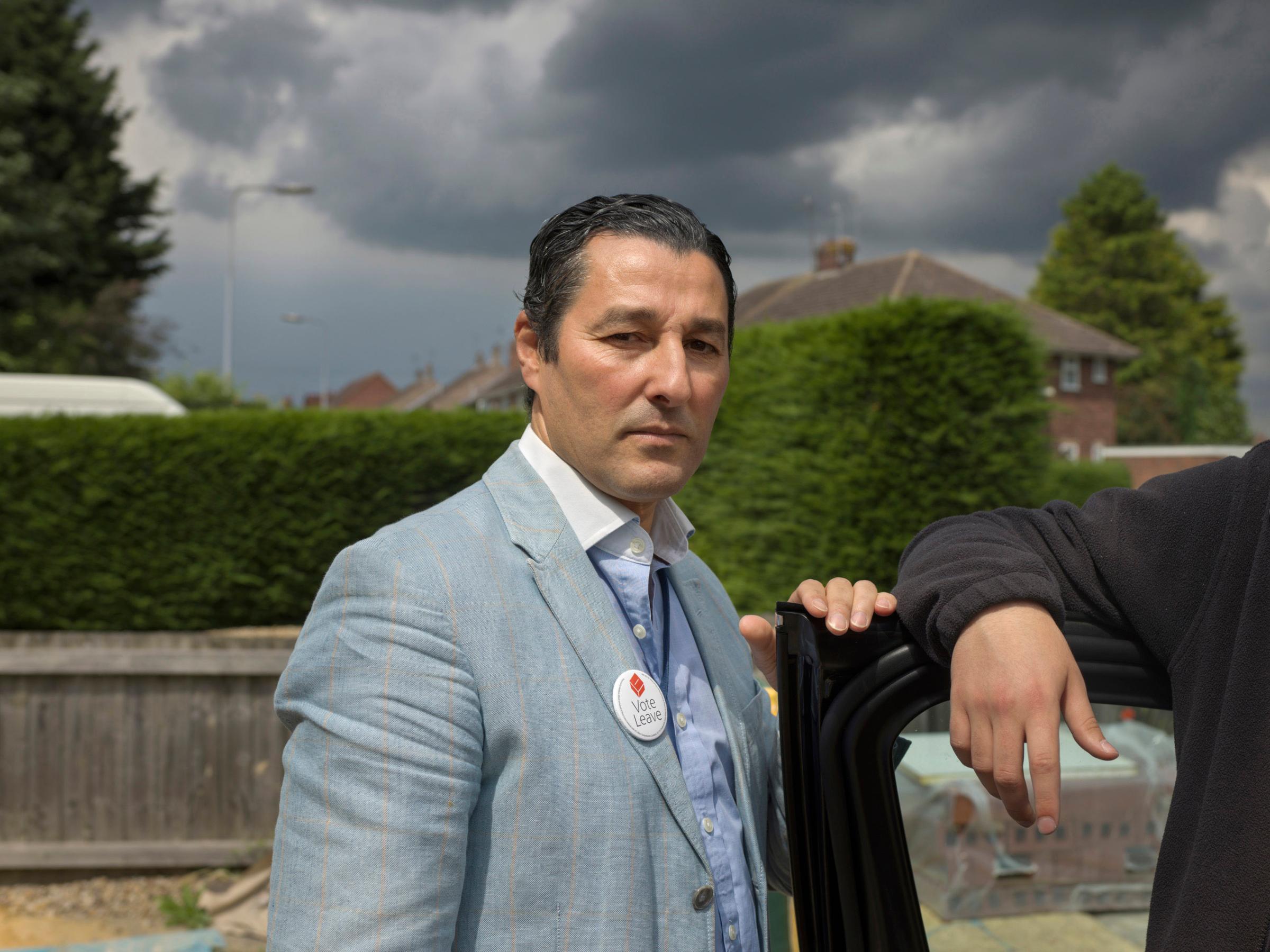 "I supported Leave for a long time" said Borough Councilman Anton Dani, age 50, born in Morocco but has lived in England for more than 20 years. "We want to control our borders and make our own rules." Boston, Lincolnshire, June 25, 2016.