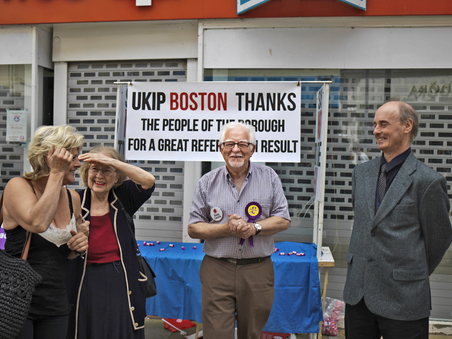 We want Britain to be back to the old way,  says Brian Rush age 72, who handed out sweets (candies) to celebrate the results of the referendum.  The EU is too dictating so we're very happy to have won,  Boston, Lincolnshire, June 25, 2016.