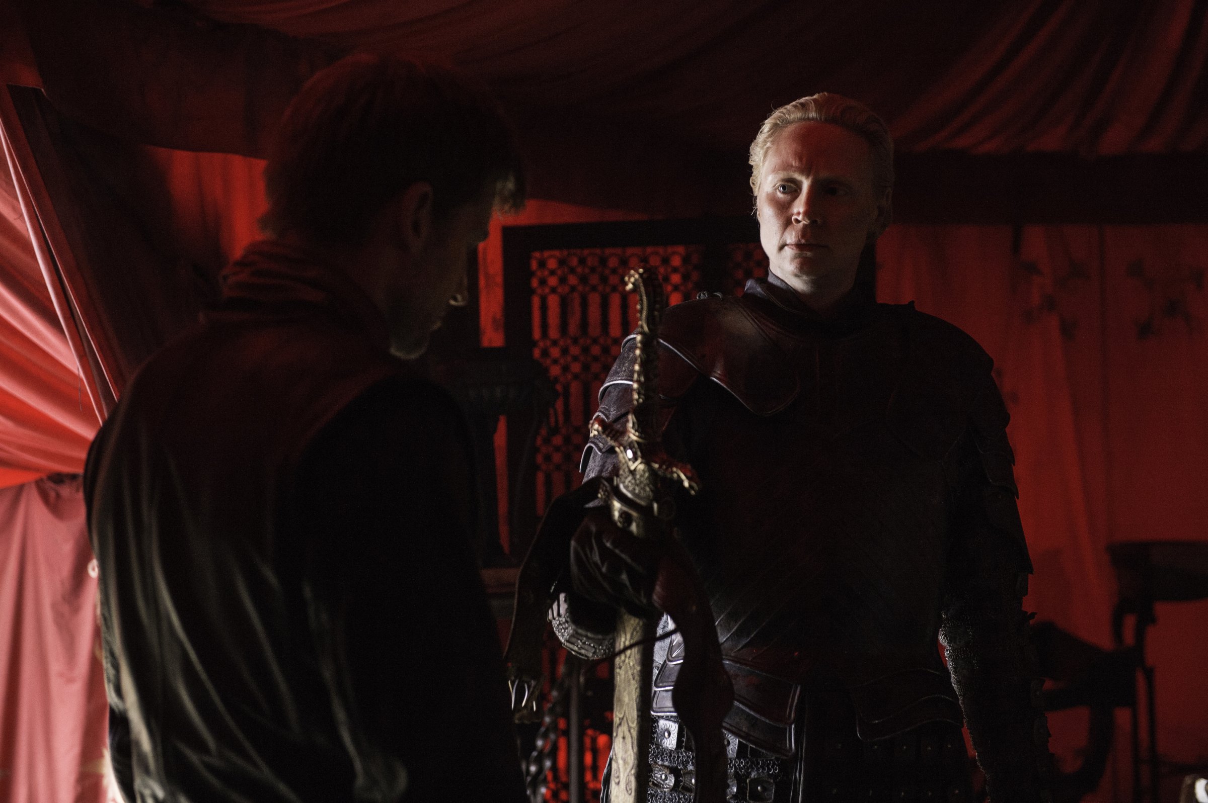 Gwendoline Christie and Nikolaj Coster-Waldau in HBO's Game of Thrones