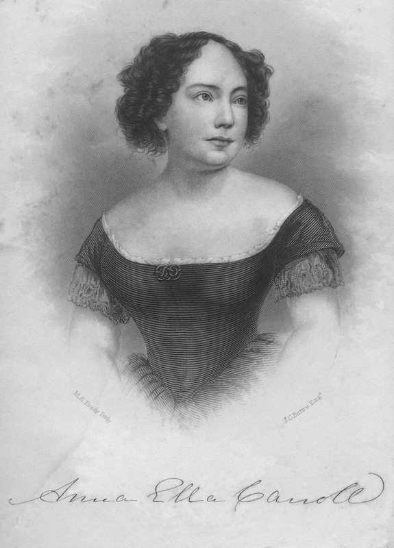 An engraved portrait of American politician, pamphleteer and lobbyist Anna Ella Carroll (1815-1893), circa 1850s. (Kean Collection / Getty Images)